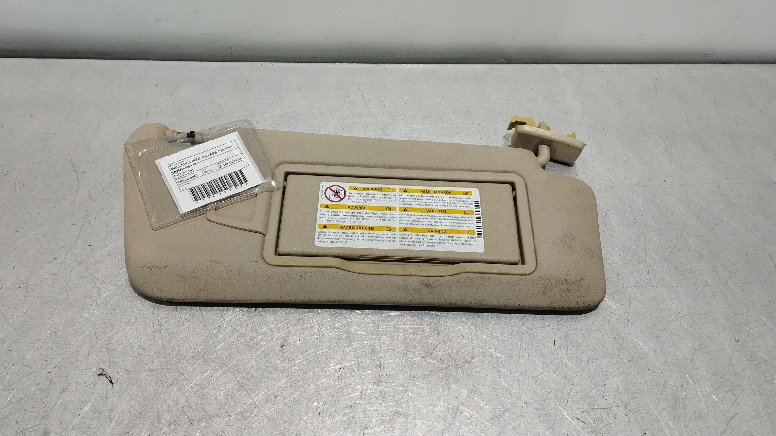 Pare-soleil droit MERCEDES-BENZ E-CLASS Cabriolet (A207) | 10 - 16