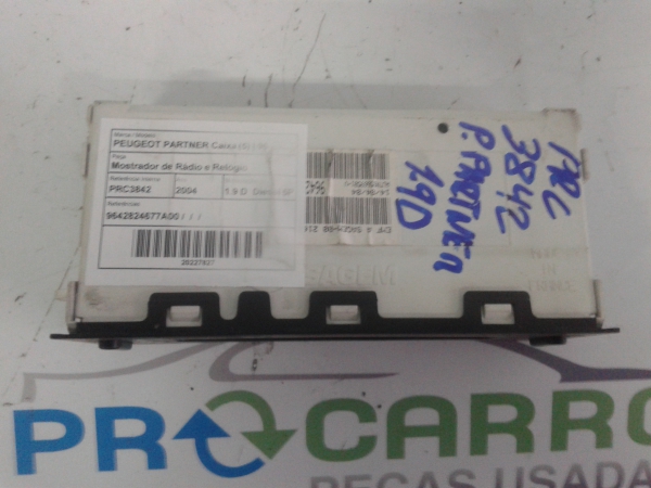 Écran Information PEUGEOT PARTNER Camião de plataforma/chassis (5_, G_) | 97 - 08 Imagem-2