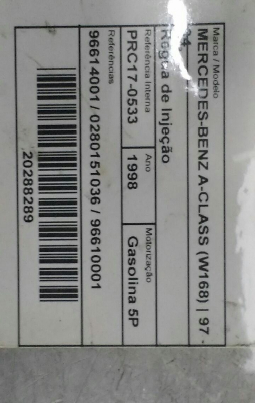 Régua de Injeção MERCEDES-BENZ A-CLASS (W168) | 97 - 05 Imagem-2