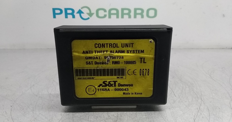 Module Centrale Sirène Alarme Pour Chevrolet/Daewoo Kalos 1.2 (2002-2008) - Occasion