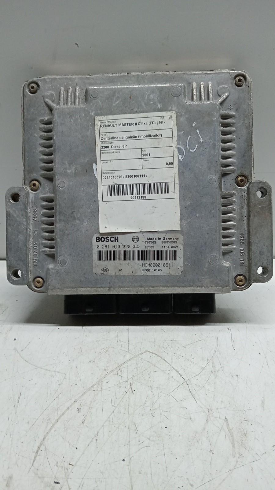 Centralina de Ignição (imobilizador) RENAULT MASTER II Caixa (FD) | 98 -  Imagem-1