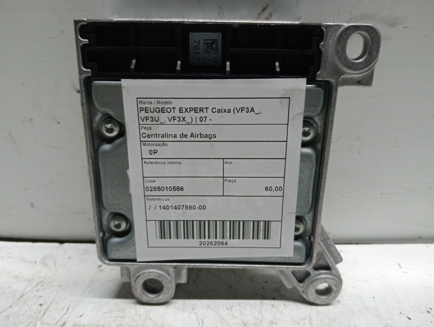 Centralina de Airbags PEUGEOT EXPERT Caixa (VF3A_, VF3U_, VF3X_) | 07 -  Imagem-1