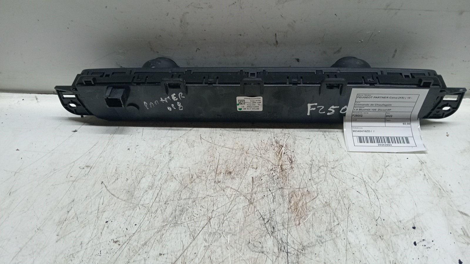 Comando de Chaufagem PEUGEOT PARTNER Caixa (K9) | 18 -  Imagem-1