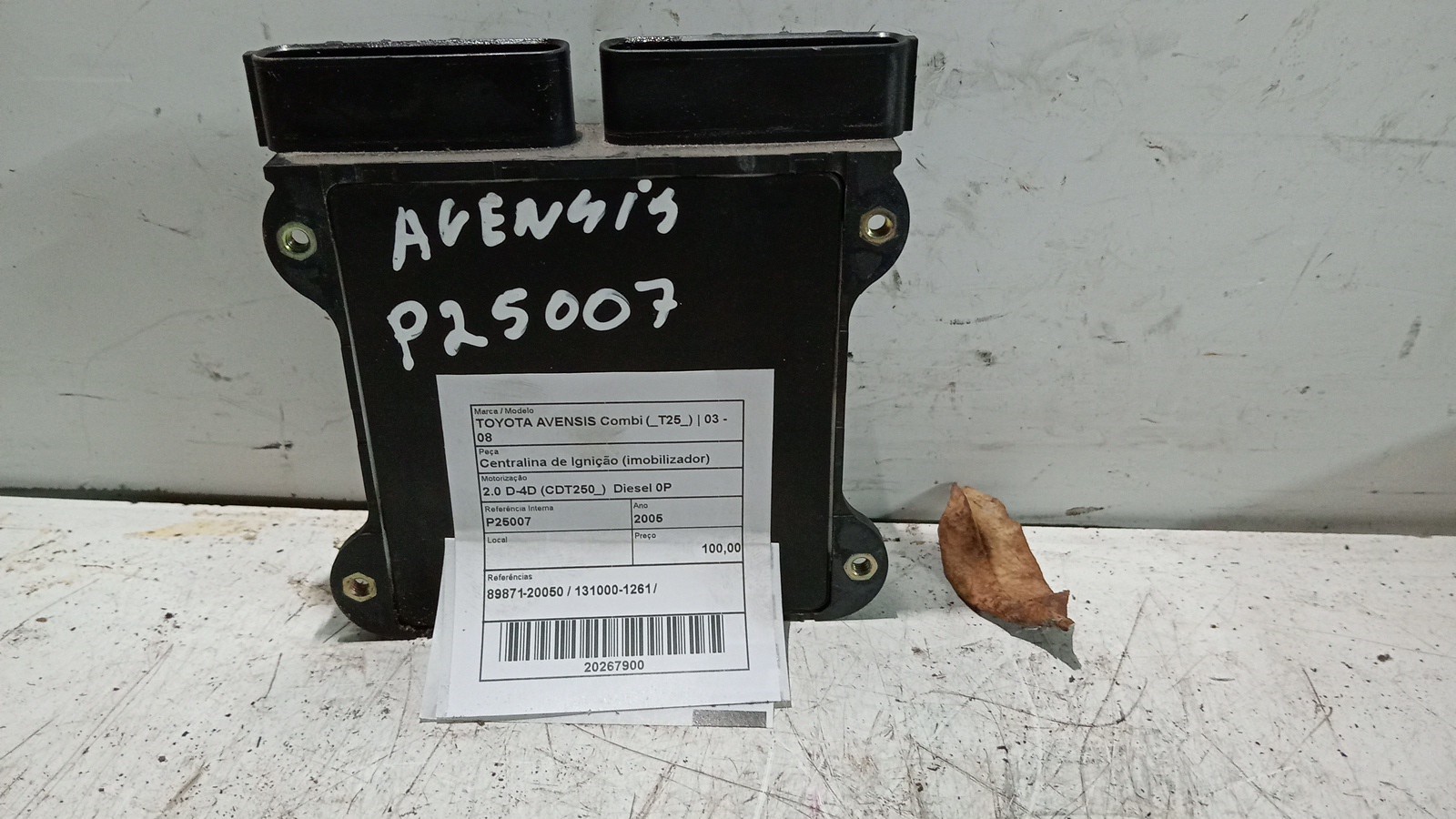Centralina de Ignição (imobilizador) TOYOTA AVENSIS Combi (_T25_) | 03 - 08 Imagem-1