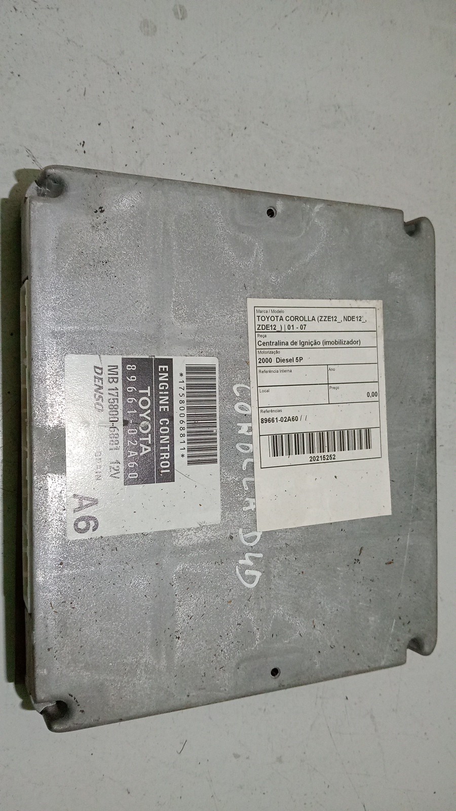 Centralina de Ignição (imobilizador) TOYOTA - ID S_75251