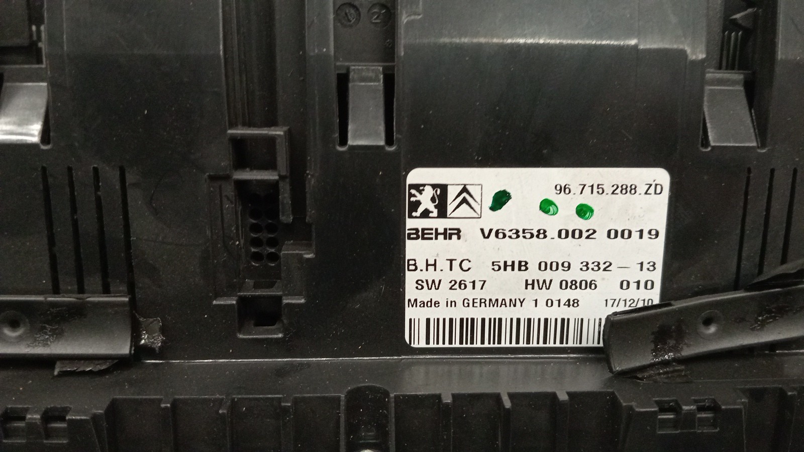 Comando de Chaufagem CITROEN C5 III (RD_) | 08 -  Imagem-1