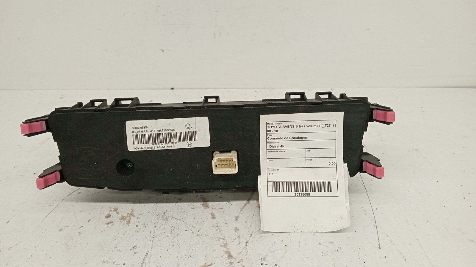 Comando de Chaufagem TOYOTA AVENSIS três volumes (_T27_) | 08 - 18 Imagem-1