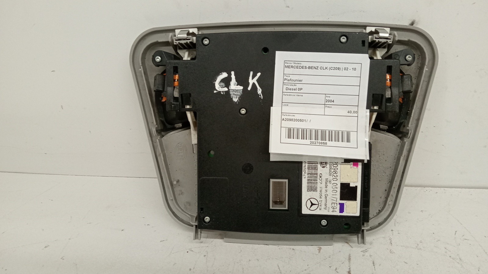 Plafounier MERCEDES-BENZ CLK (C209) | 02 - 10 Imagem-1