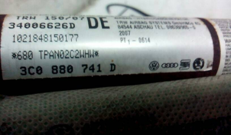 Airbags de Cortina Esq VOLKSWAGEN PASSAT (3C2) | 05 - 10 Imagem-1