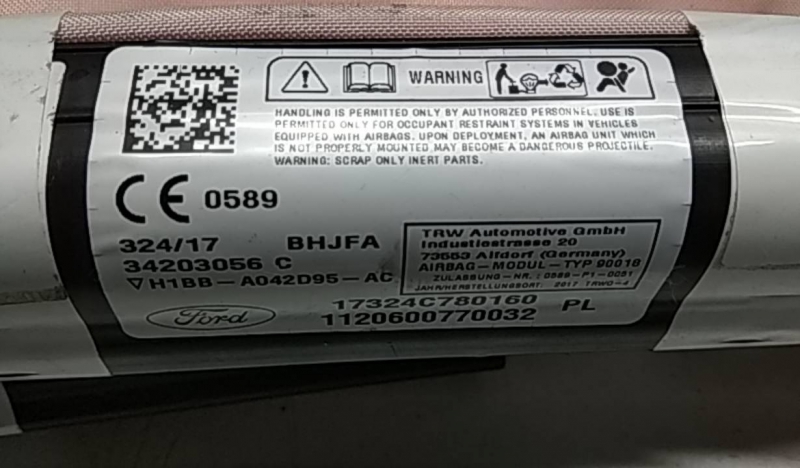 Airbags de Cortina Esq FORD FIESTA VII 17- Imagem-1