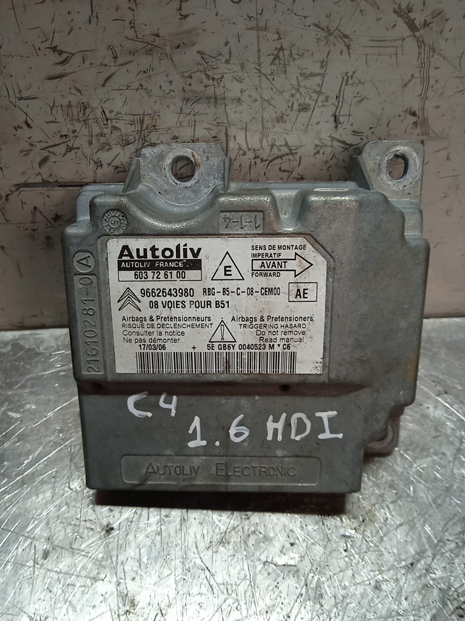 Centralina de Airbags CITROEN C4 I (LC_) | 04 - 13 Imagem-1