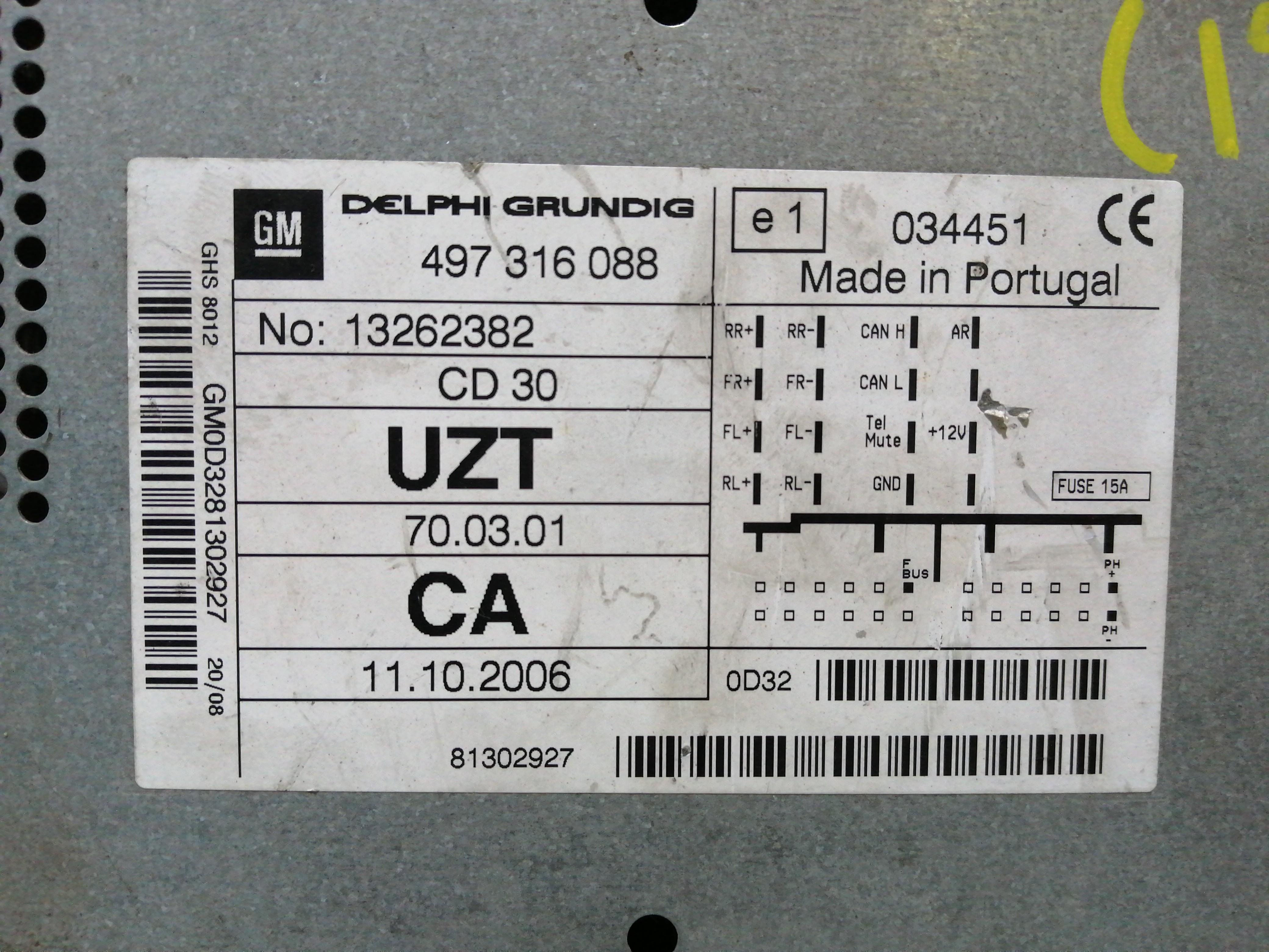 Rádio OPEL CORSA D (S07) | 06 - 14 Imagem-1
