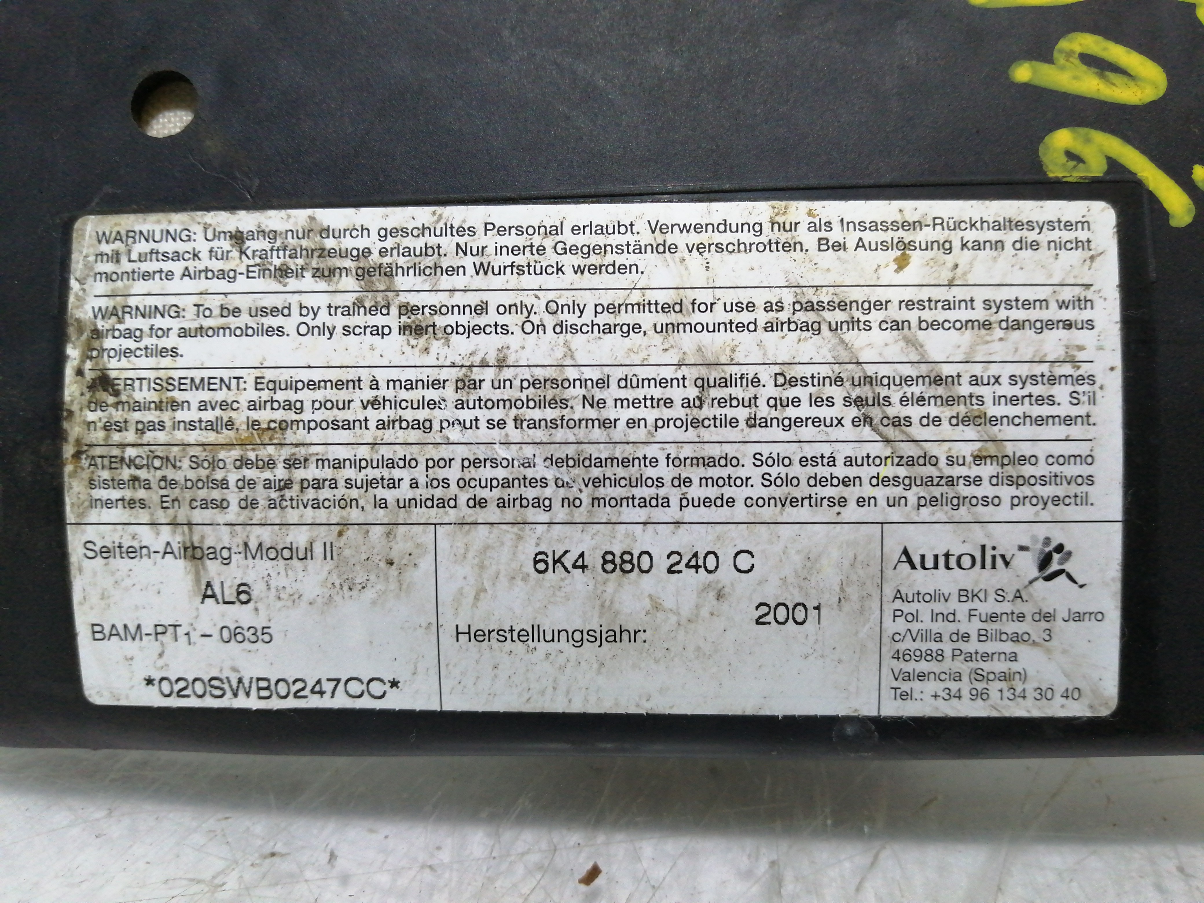 Seat Airbags SEAT IBIZA III (6K1) | 99 - 02 Imagem-1