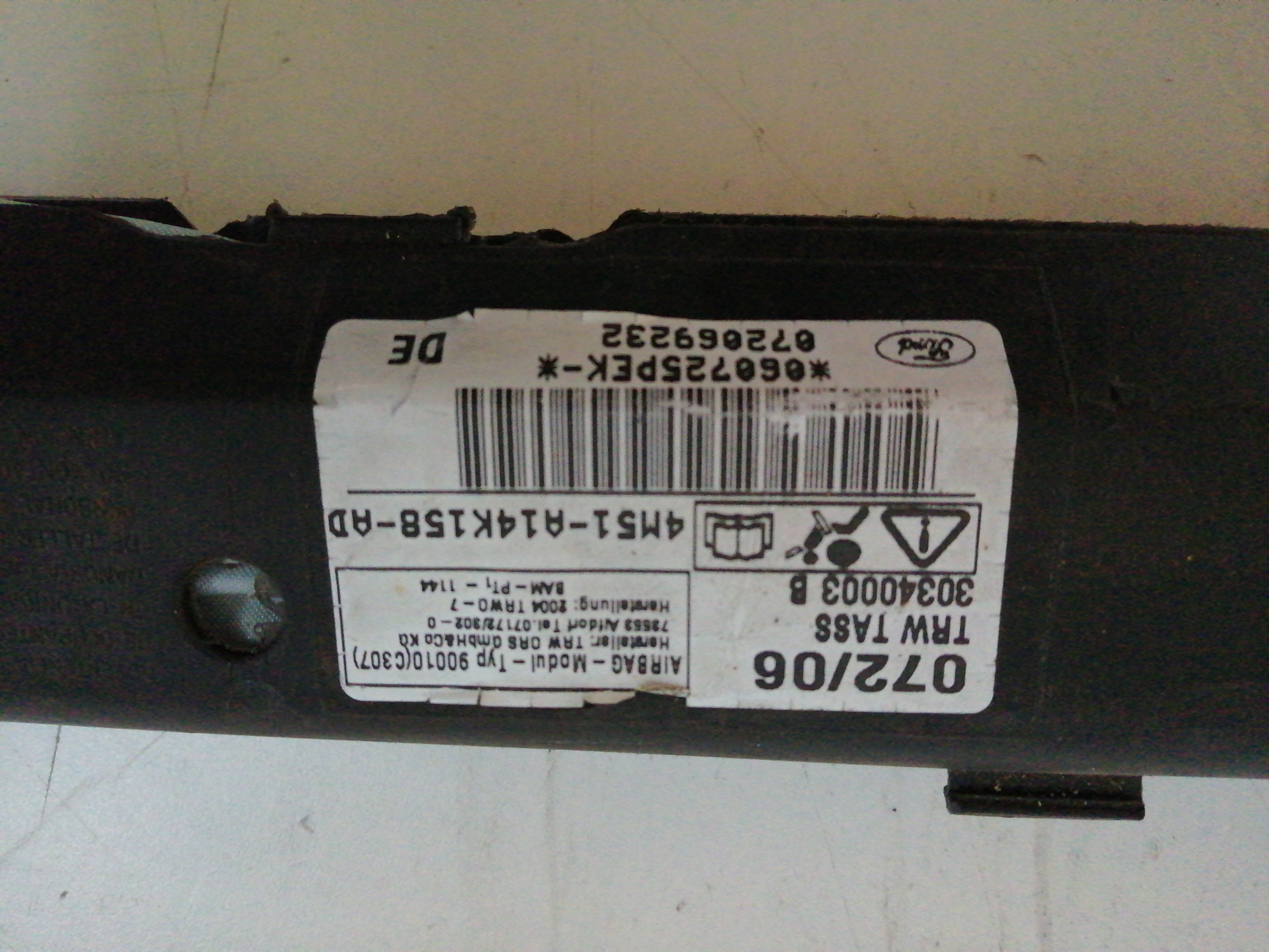 Cortina de airbag direita FORD FOCUS II (DA_, HCP, DP) | 04 - 13 Imagem-1