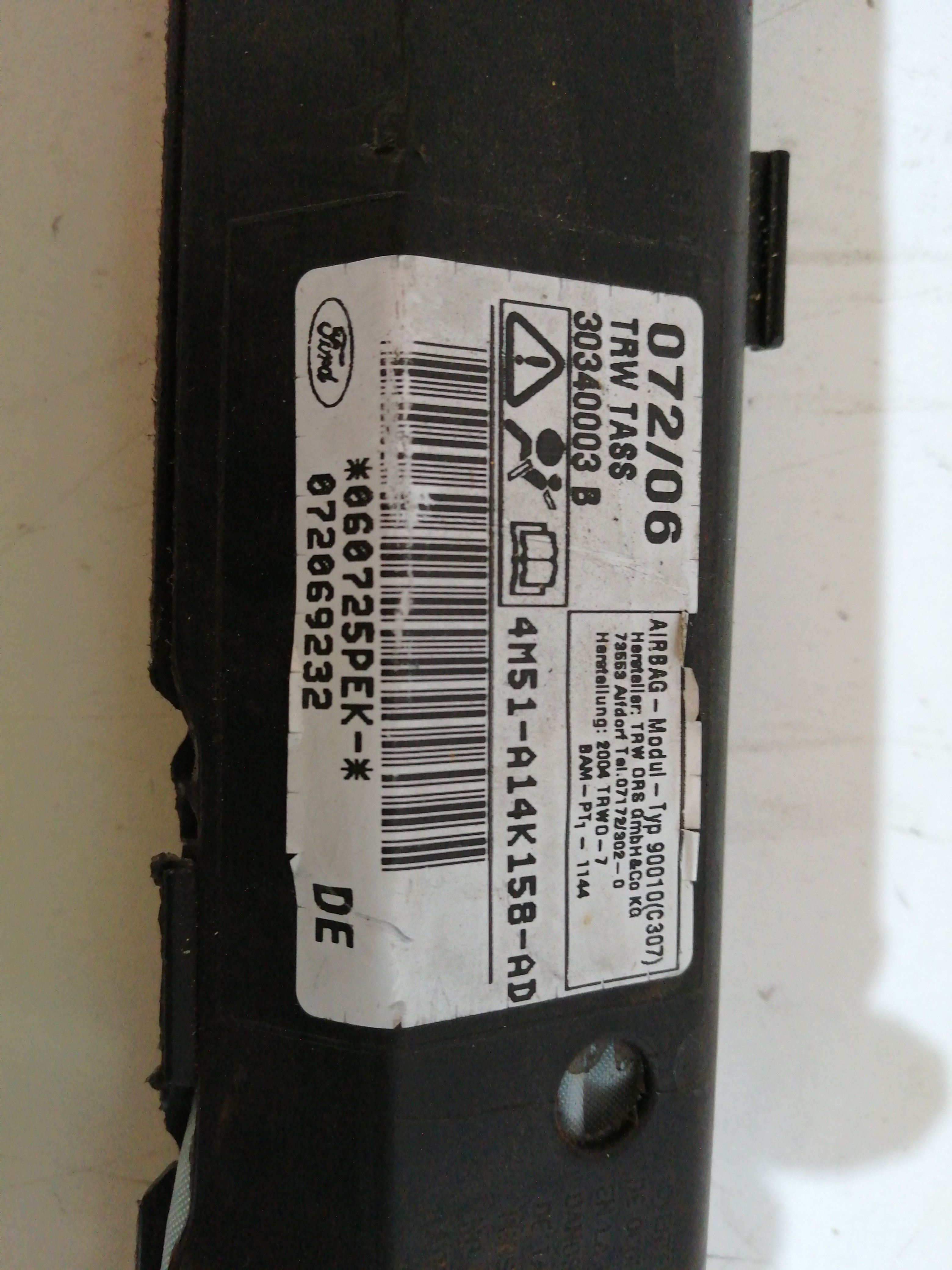 Cortina de airbag direita FORD FOCUS II (DA_, HCP, DP) | 04 - 13 Imagem-2