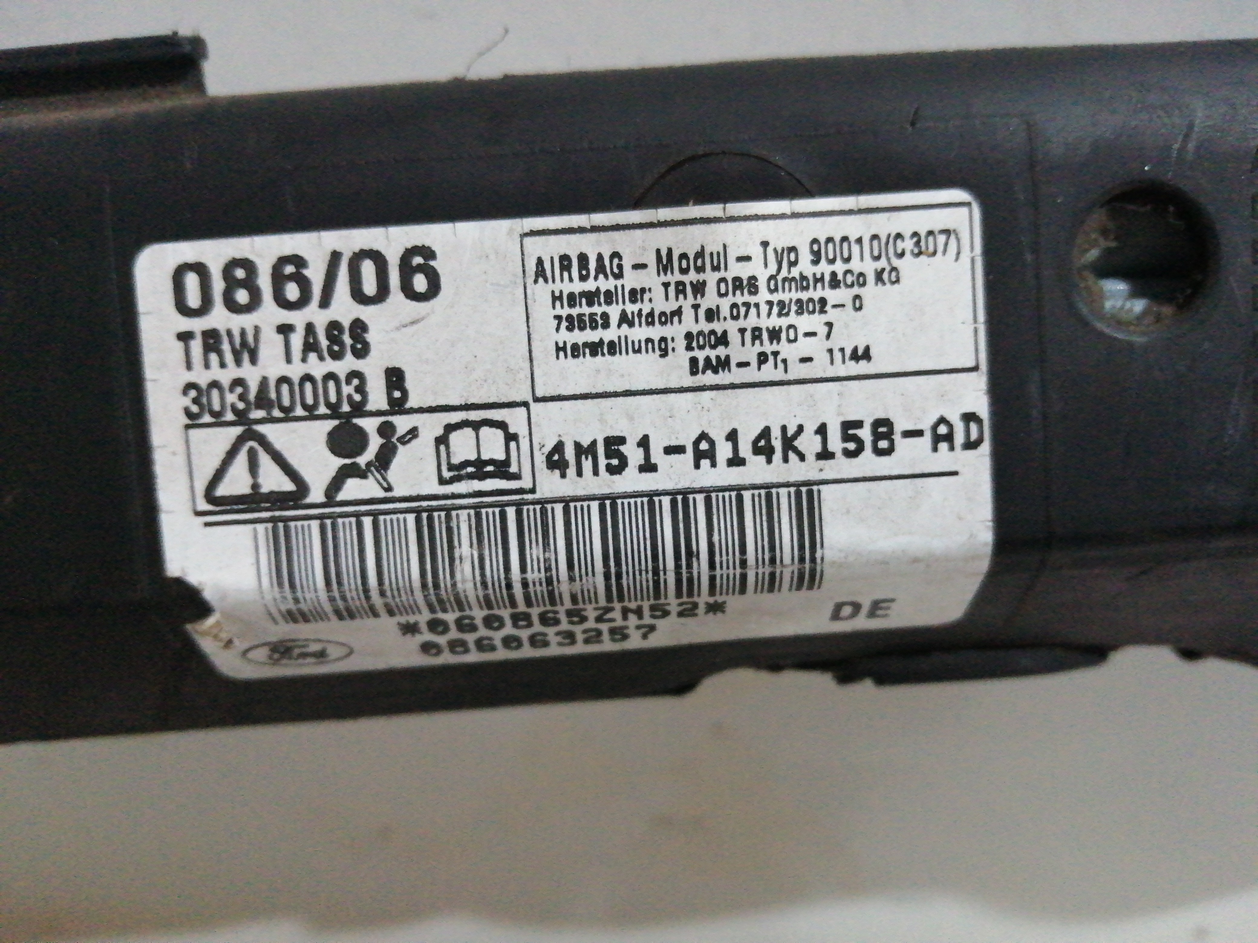 Cortina de airbag direita FORD FOCUS II (DA_, HCP, DP) | 04 - 13 Imagem-1