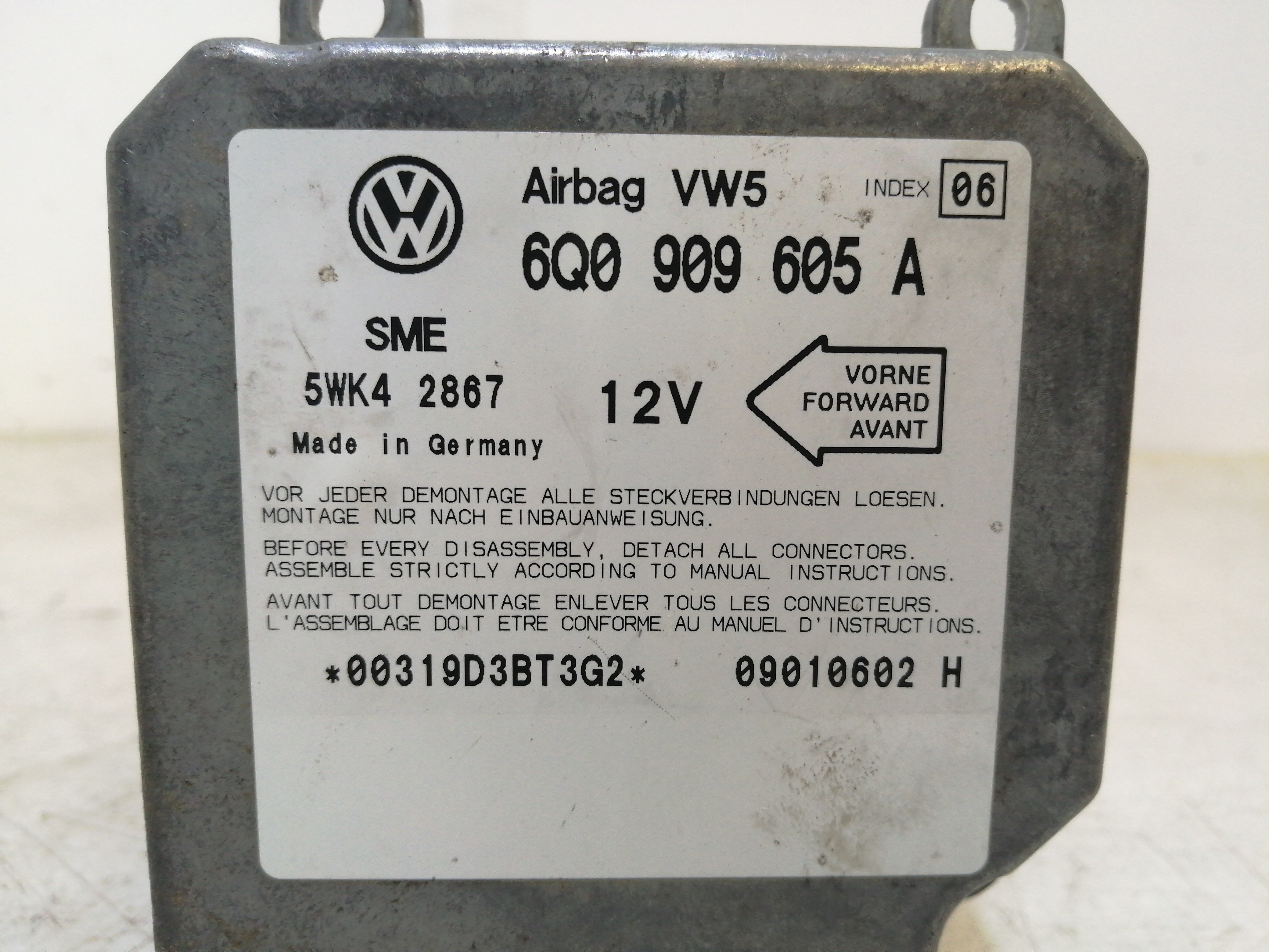 Centralina des coussins gonflables VOLKSWAGEN GOLF IV (1J1) | 97 - 07 Imagem-2
