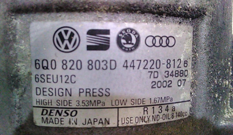 Compressor do Ar Condicionado VOLKSWAGEN POLO (9N_) | 01 - 14 Imagem-4