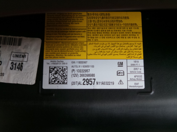 Conjunto / Kit de Airbags OPEL INSIGNIA A (G09) | 08 - 17