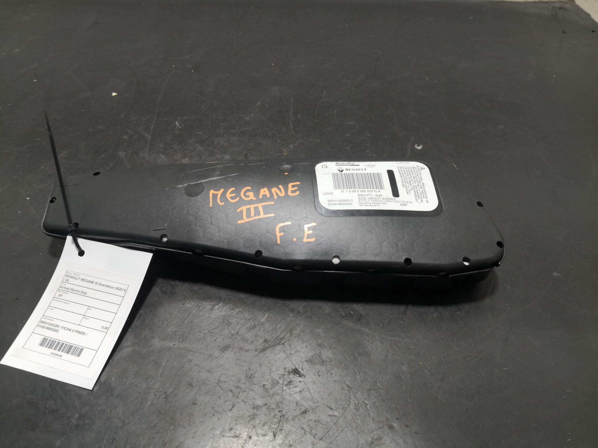 Airbag Banco Esq RENAULT - ID S_88435