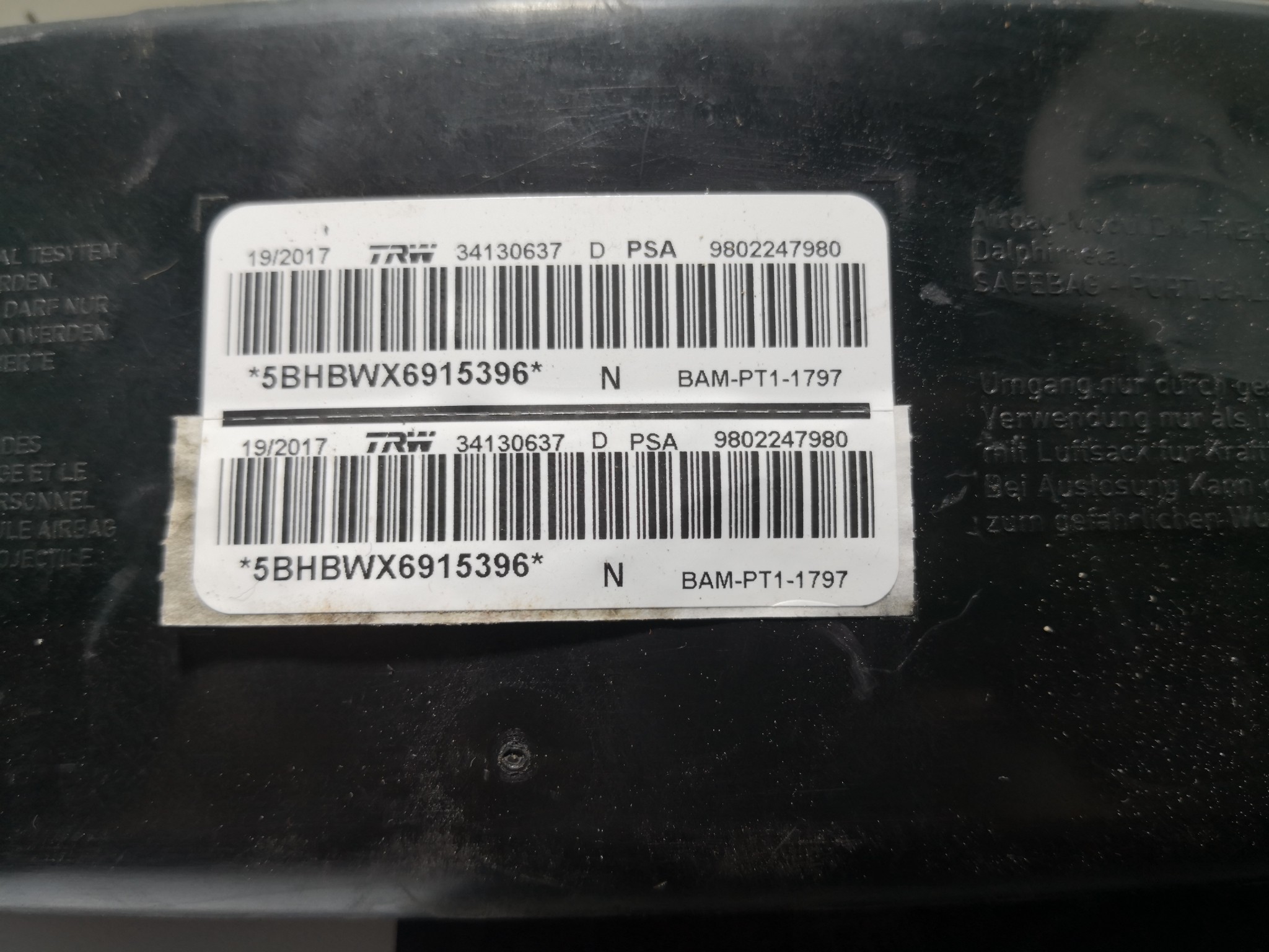 Airbag Banco Dto PEUGEOT 208 I (CA_, CC_) | 12 -  Imagem-1