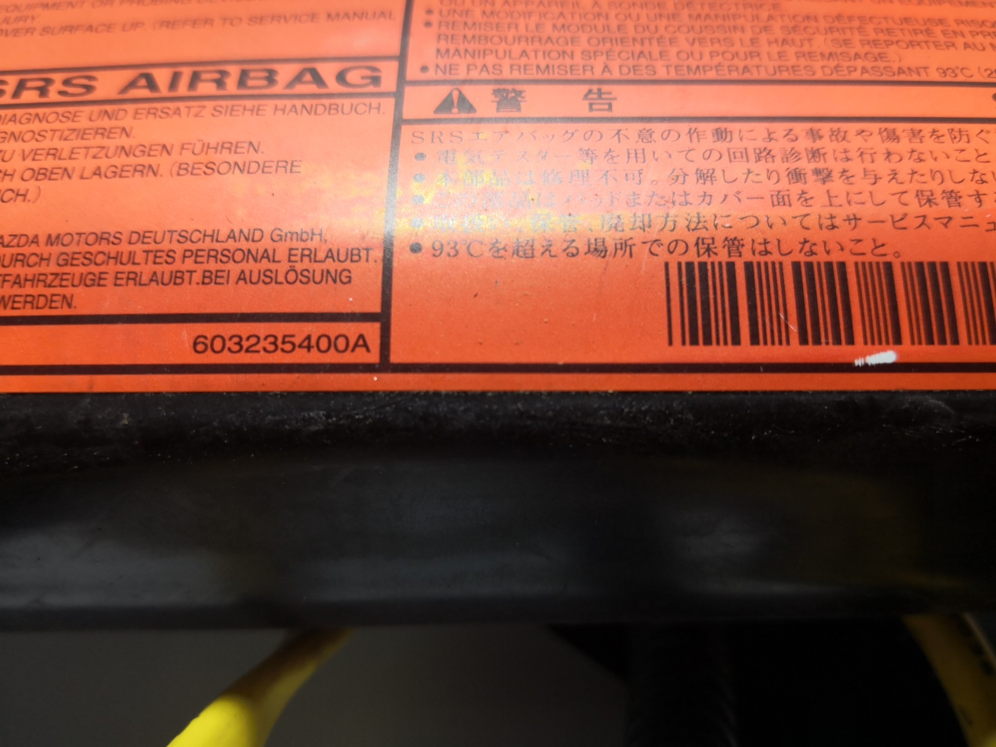 Airbag Banco Esq MAZDA 3 (BK) | 03 - 09 Imagem-1