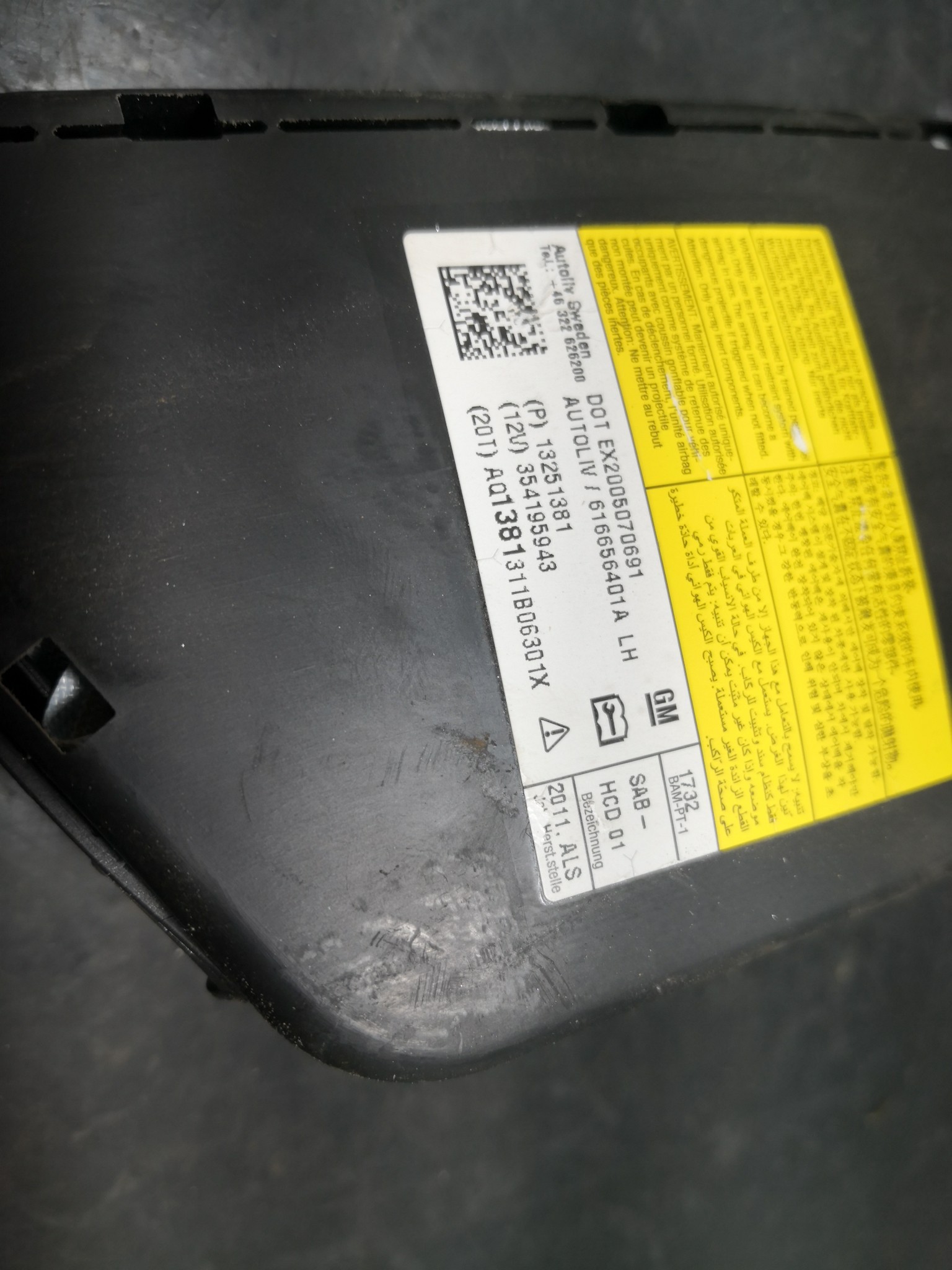 Airbag Banco Esq OPEL ASTRA J Sports Tourer (P10) | 10 - 15 Imagem-1