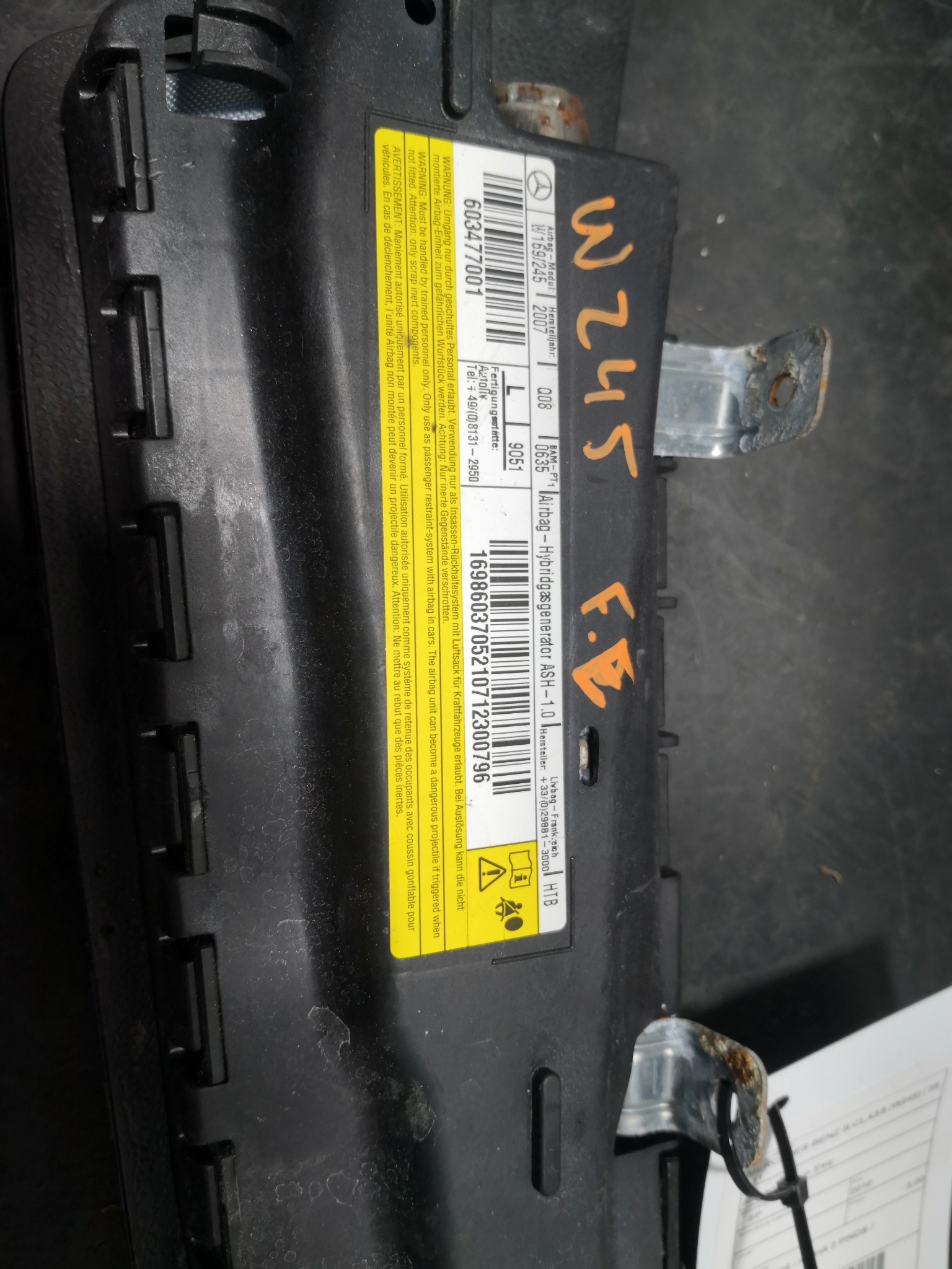 Airbag Banco Esq MERCEDES-BENZ B-CLASS (W245) | 05 - 11 Imagem-2