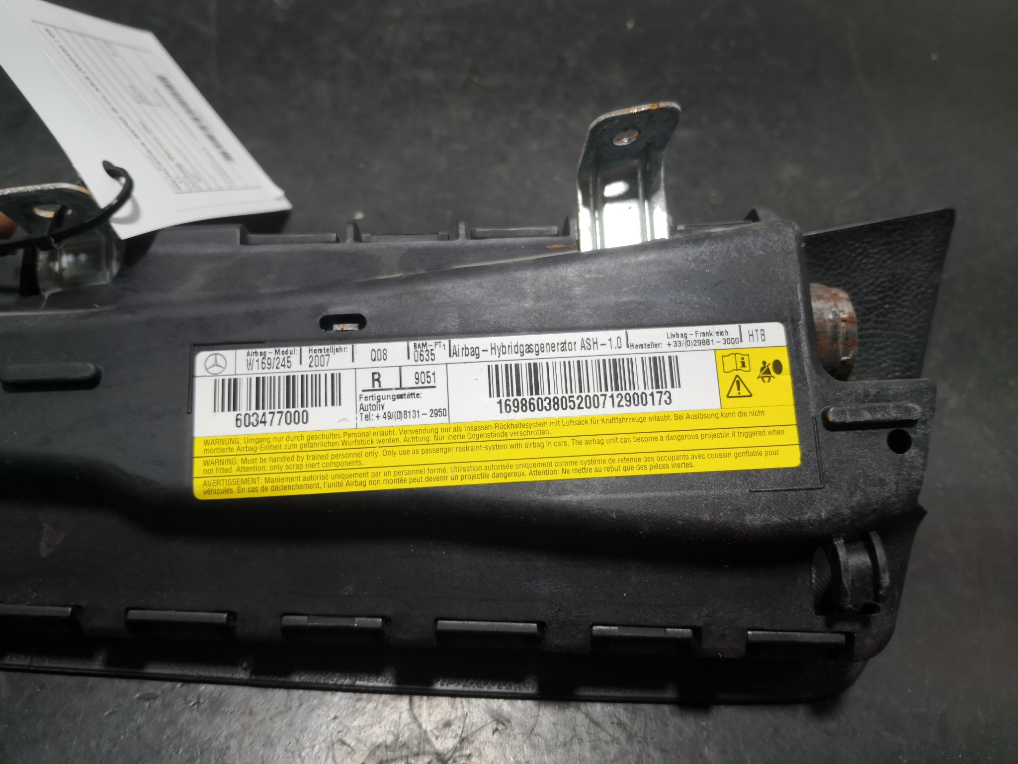 Airbag Banco Dto MERCEDES-BENZ B-CLASS (W245) | 05 - 11 Imagem-2