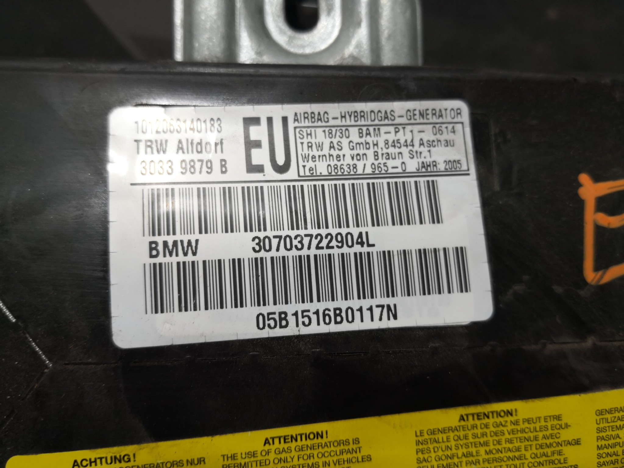 Airbag de Porta Frente Esq BMW 3 Touring (E46) | 99 - 05 Imagem-3