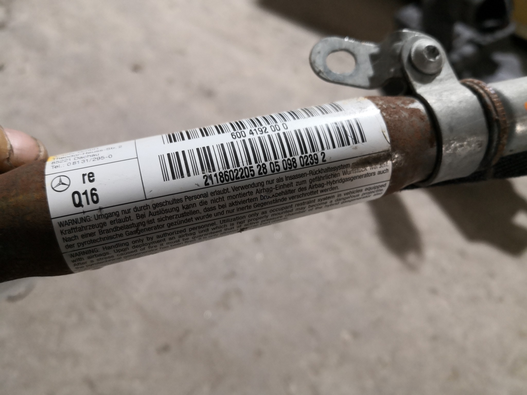 Airbags de Cortina Dto MERCEDES-BENZ E-CLASS (W211) | 02 - 09 Imagem-1