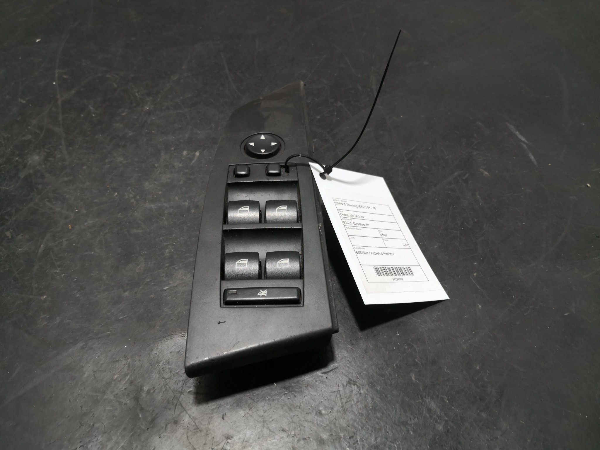 Comando Vidros  BMW - ID S_88931