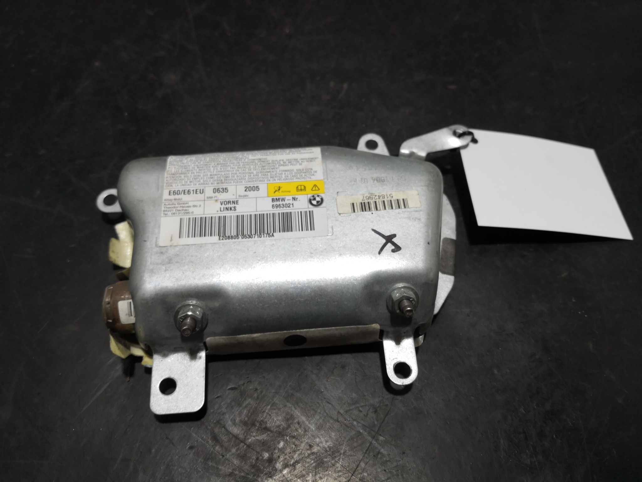 Airbag de Porta Frente Esq BMW 5 Touring (E61) | 04 - 10 Imagem-1