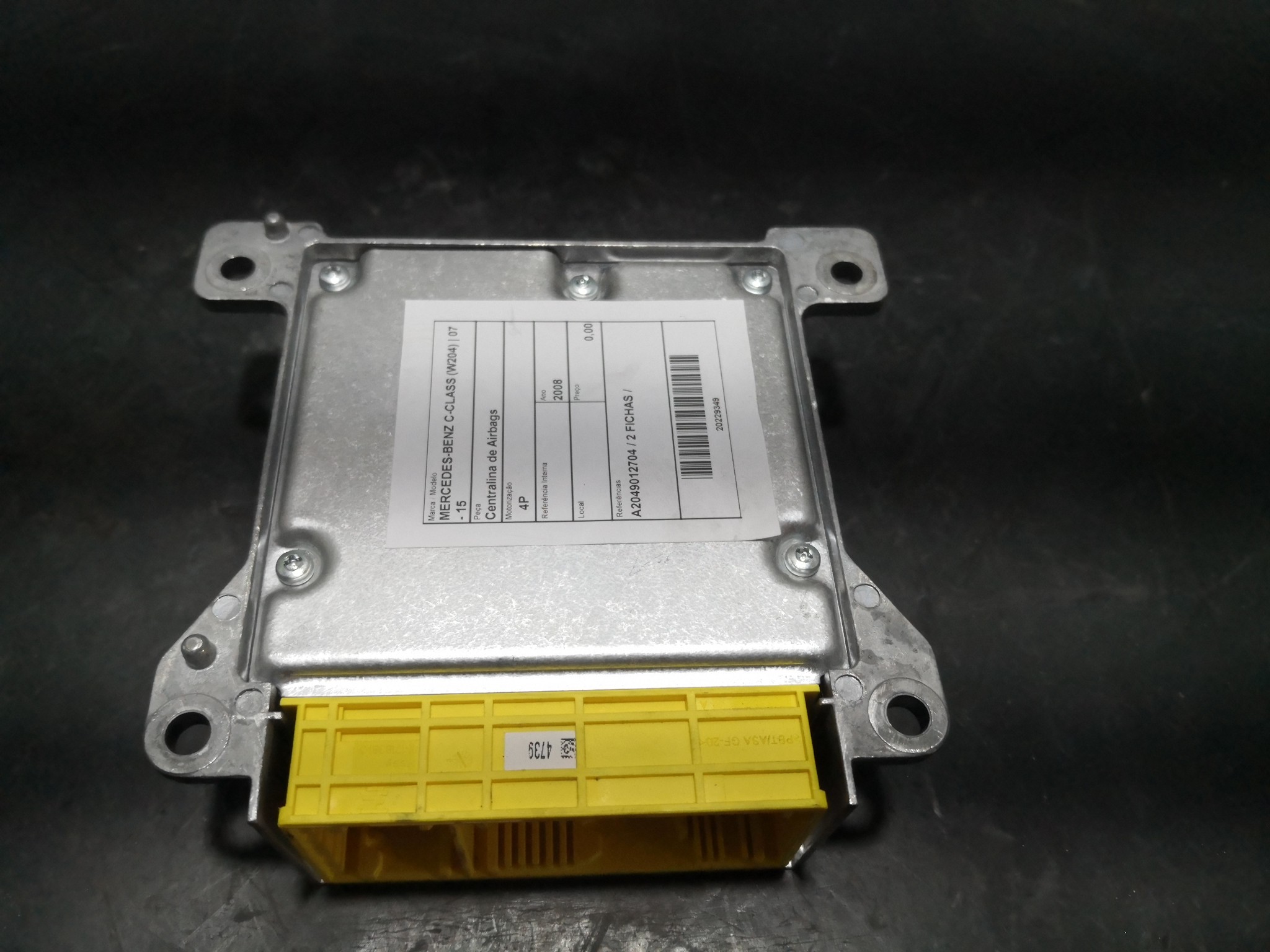 Centralina de Airbags MERCEDES-BENZ C-CLASS (W204) | 07 - 15 Imagem-3