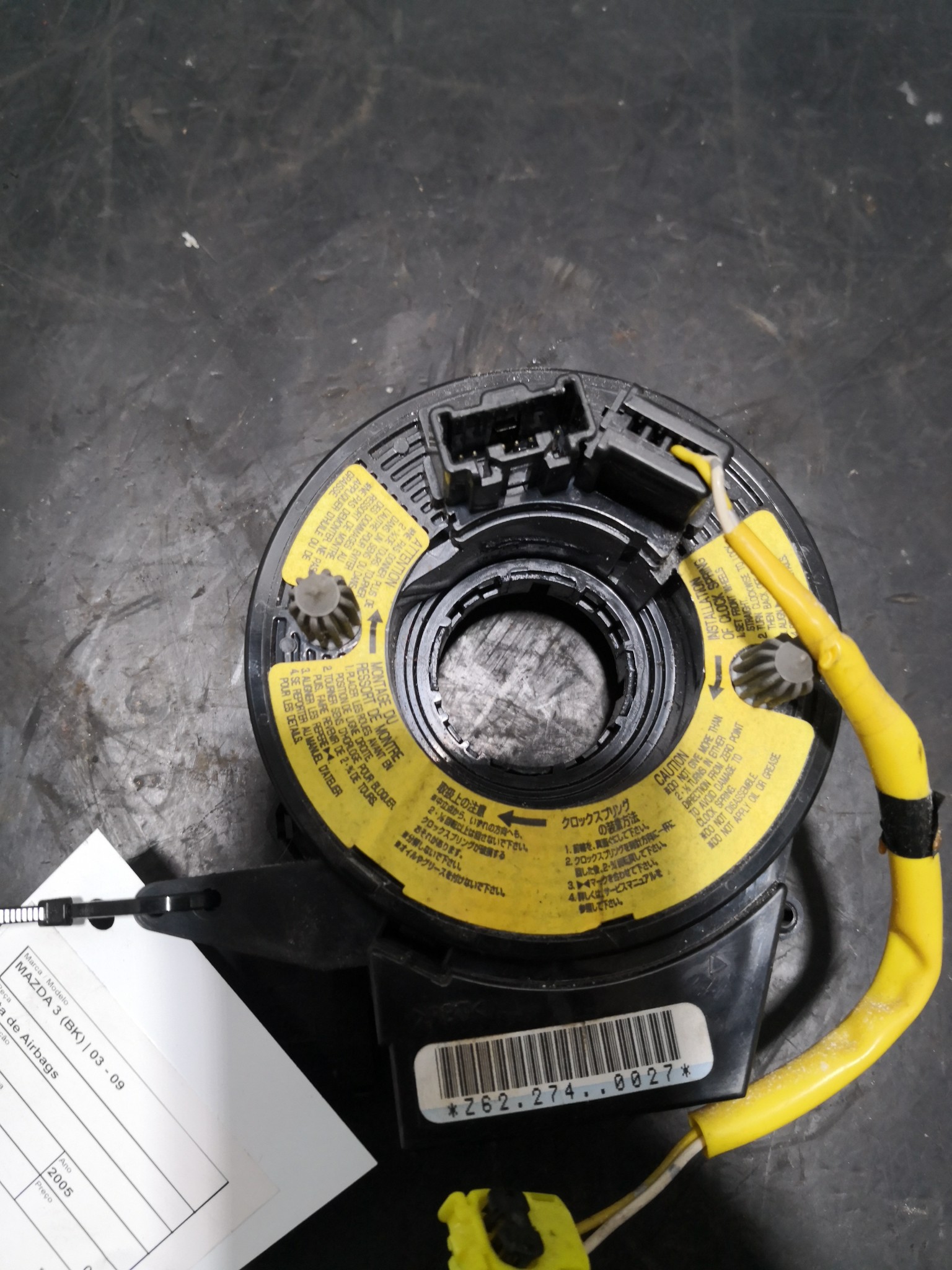 Fita de Airbags MAZDA 3 (BK) | 03 - 09 Imagem-1