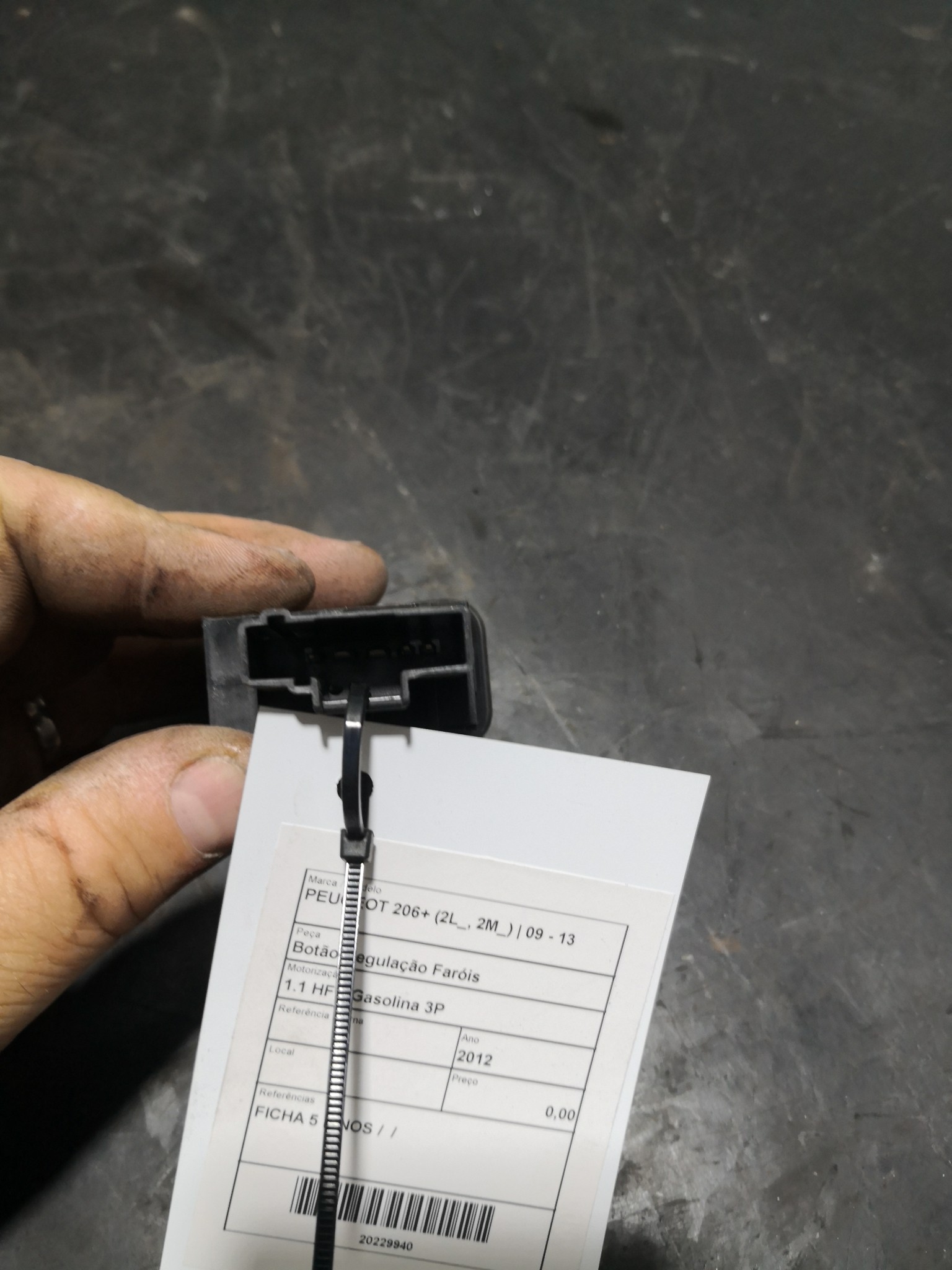 Botão Regulação Faróis PEUGEOT - ID S_89939