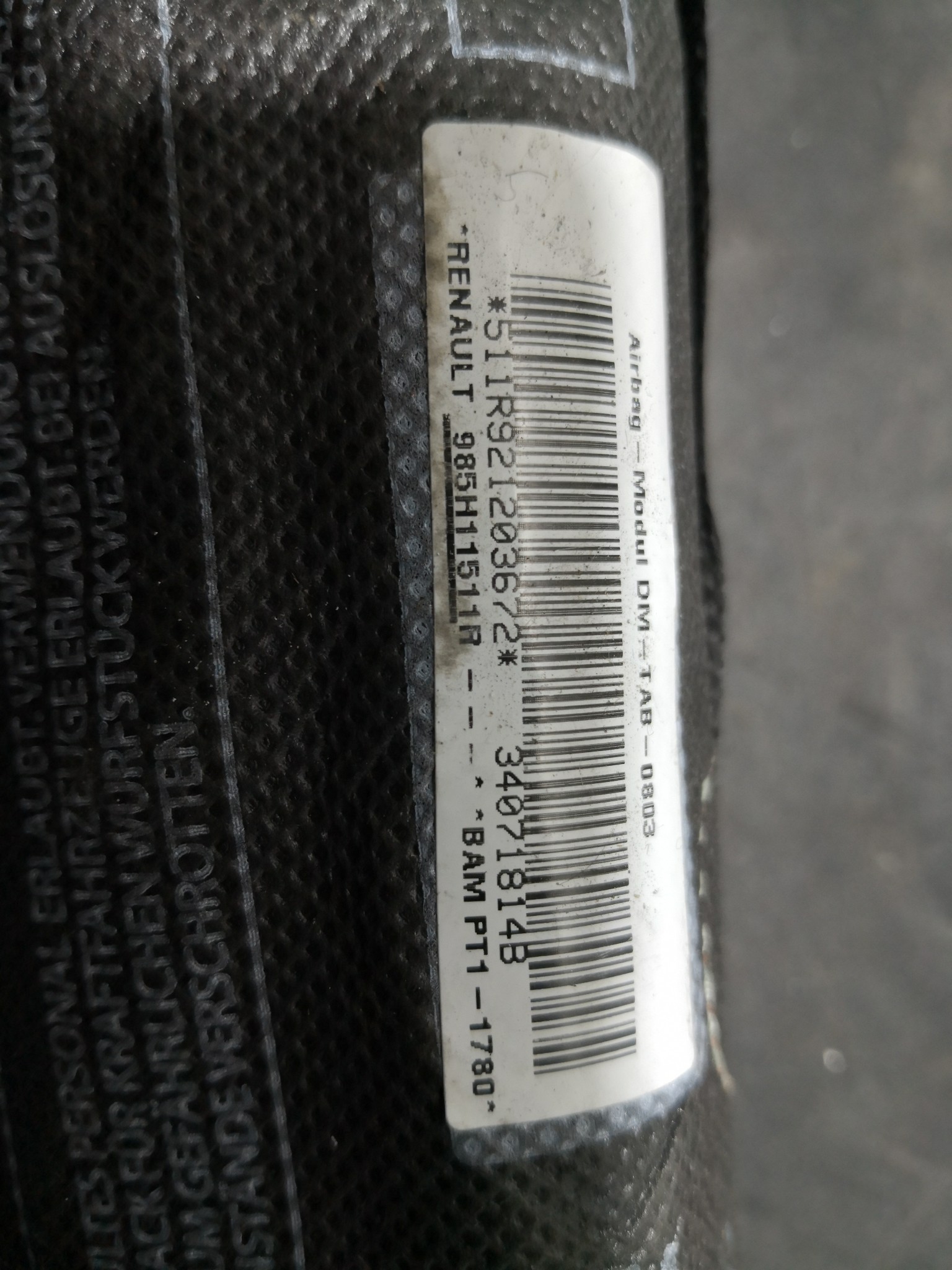 Airbag Banco Esq RENAULT CLIO III (BR0/1, CR0/1) | 05 -  Imagem-2