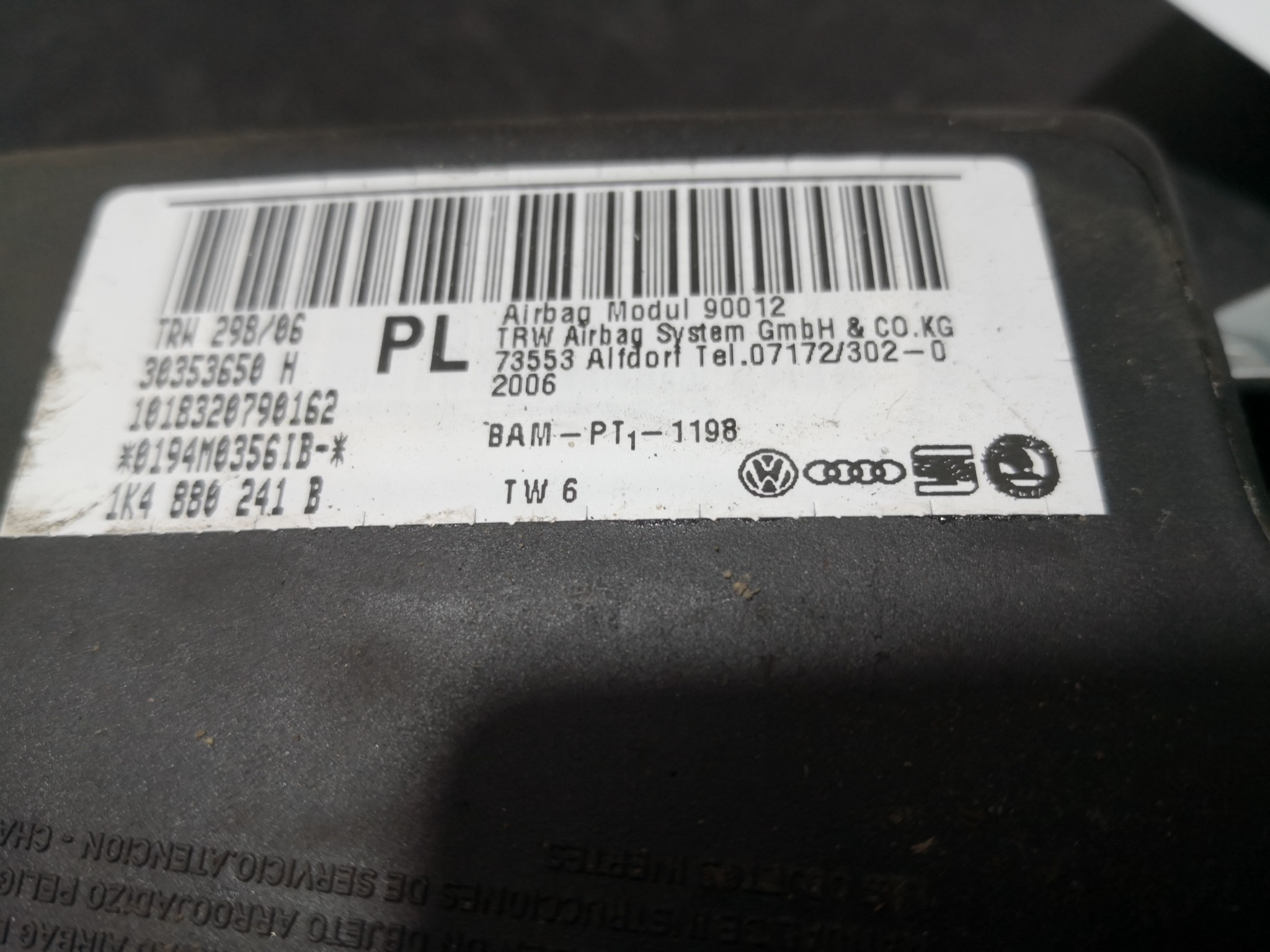 Airbag Banco Esq SKODA OCTAVIA II Combi (1Z5) | 04 - 13 Imagem-3