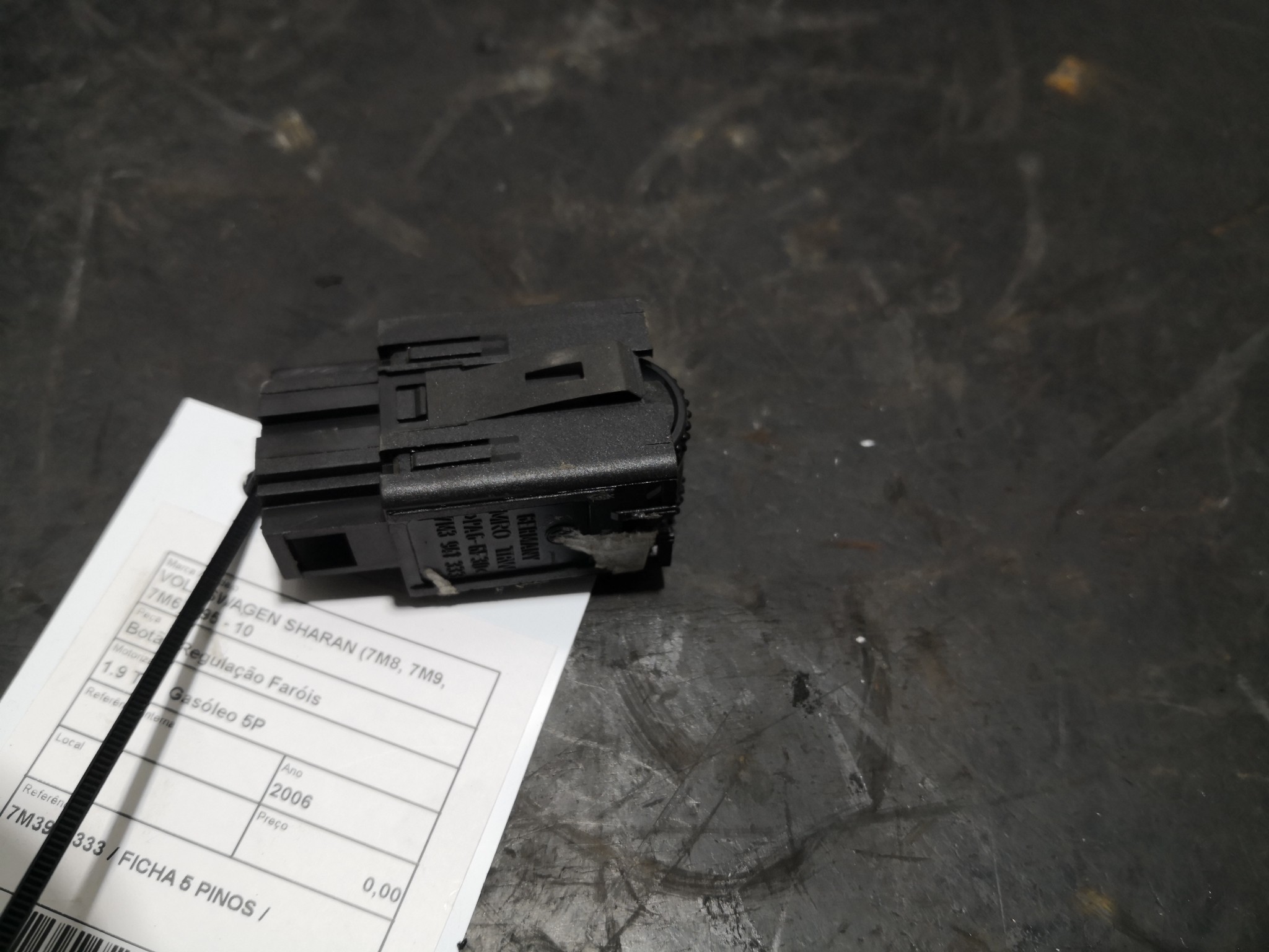 Botão Regulação Faróis VOLKSWAGEN SHARAN (7M8, 7M9, 7M6) | 95 - 10 Imagem-3