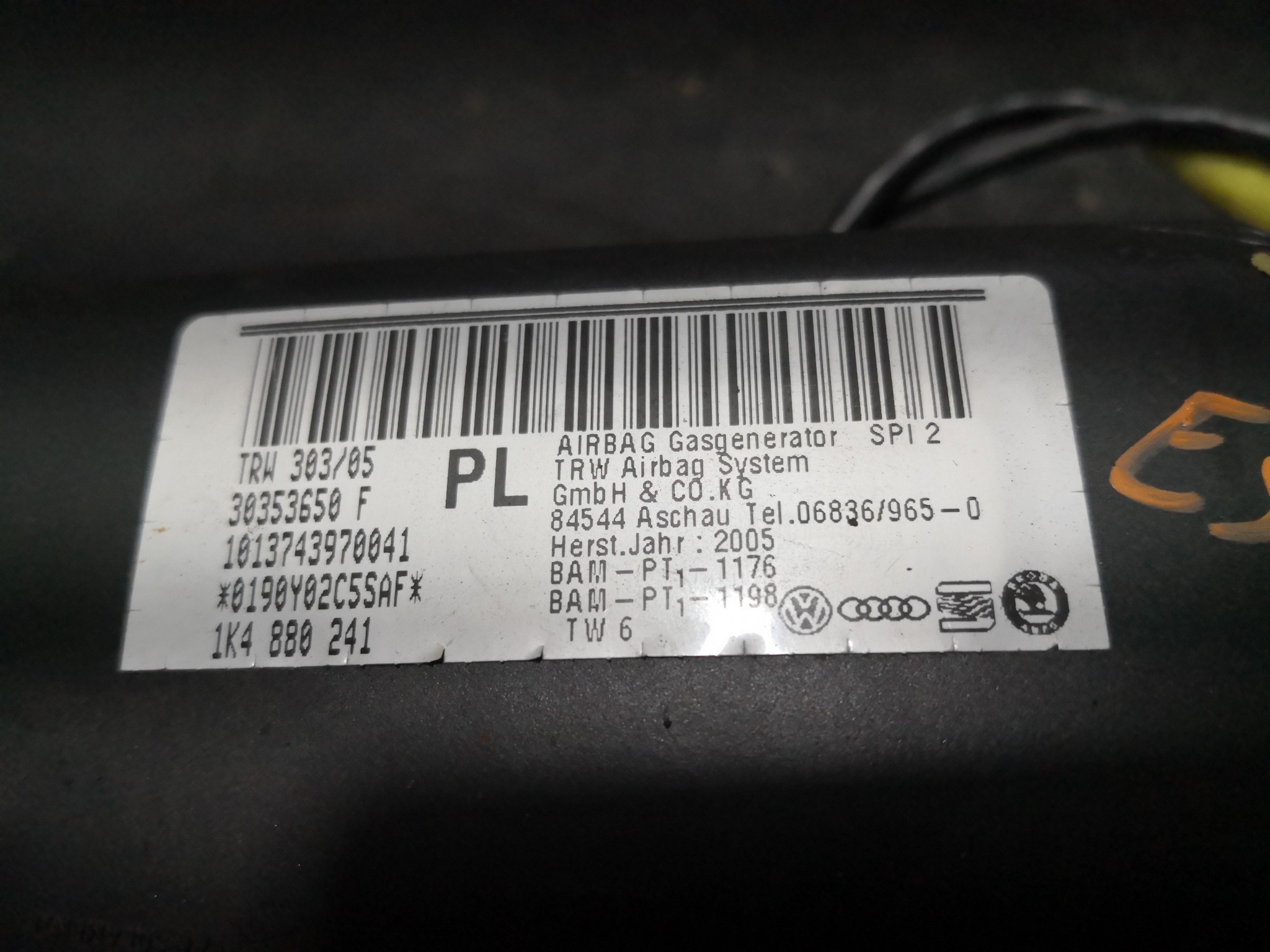 Airbag Banco Esq SEAT LEON (1P1) | 05 - 13 Imagem-1