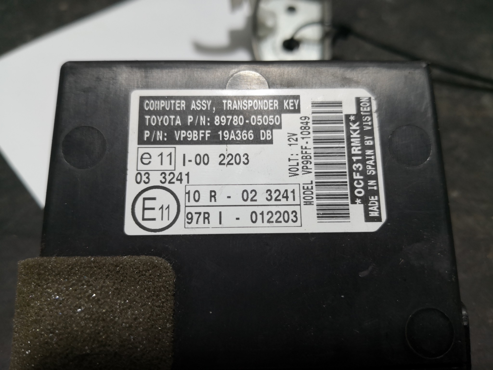 Imobilizador TOYOTA AVENSIS três volumes (_T27_) | 08 - 18 Imagem-1