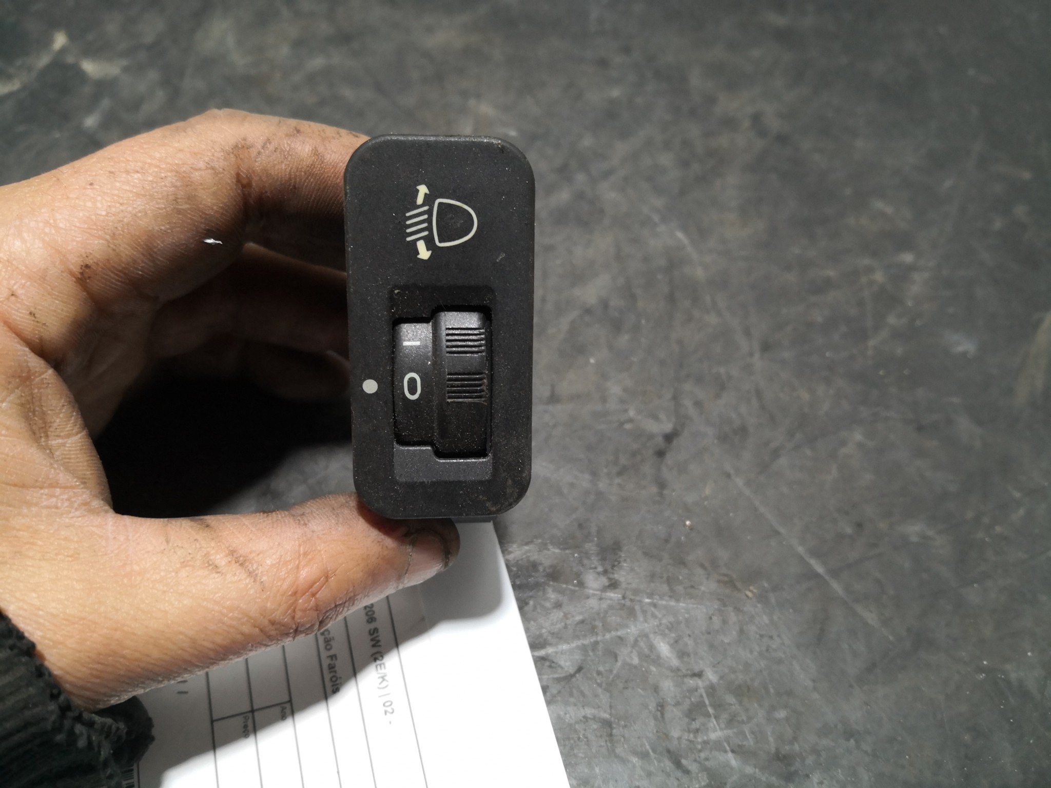 Botão Regulação Faróis PEUGEOT - ID S_93306