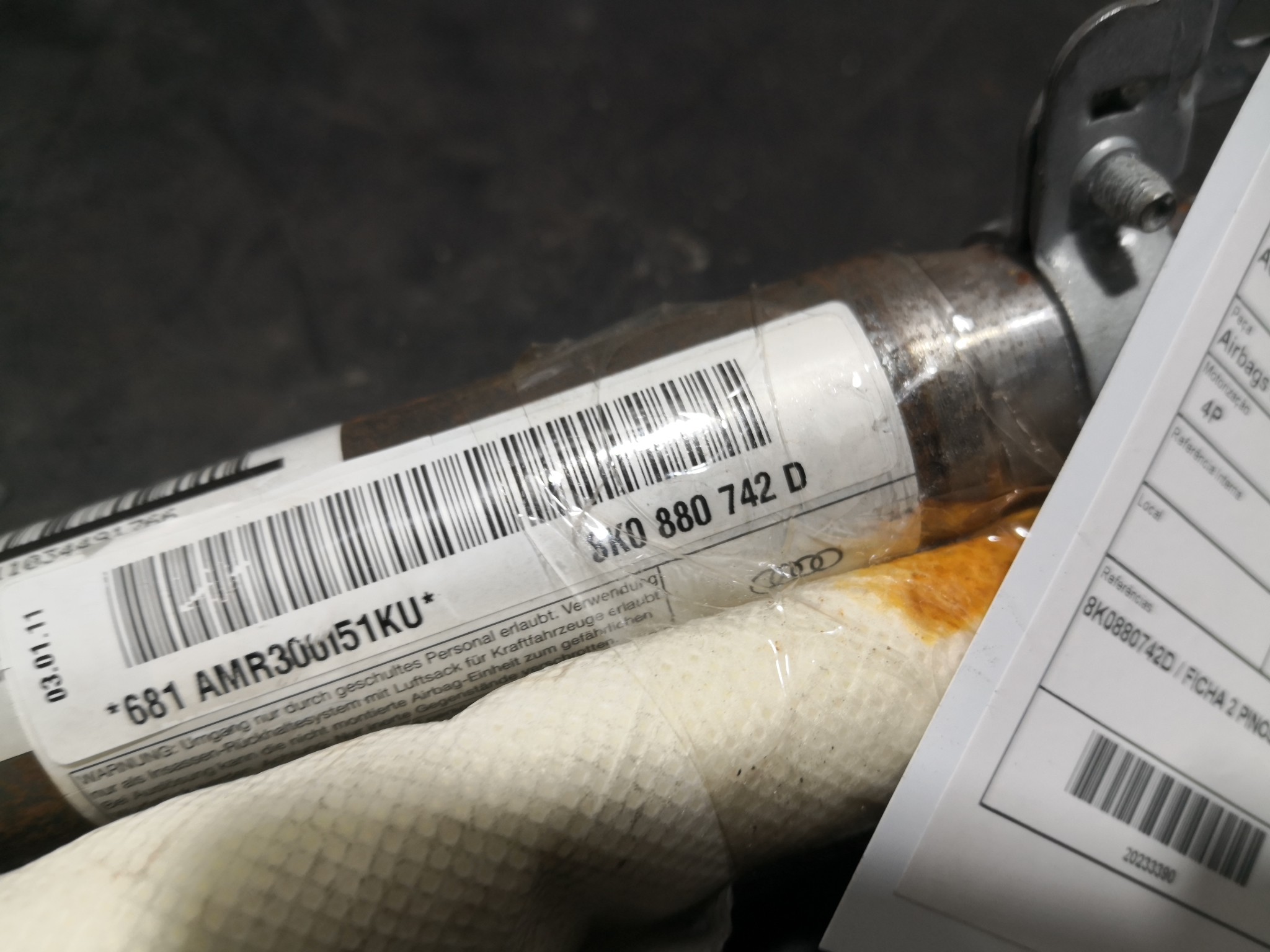 Airbags de Cortina Dto AUDI A4 (8K2, B8) | 07 - 15 Imagem-1