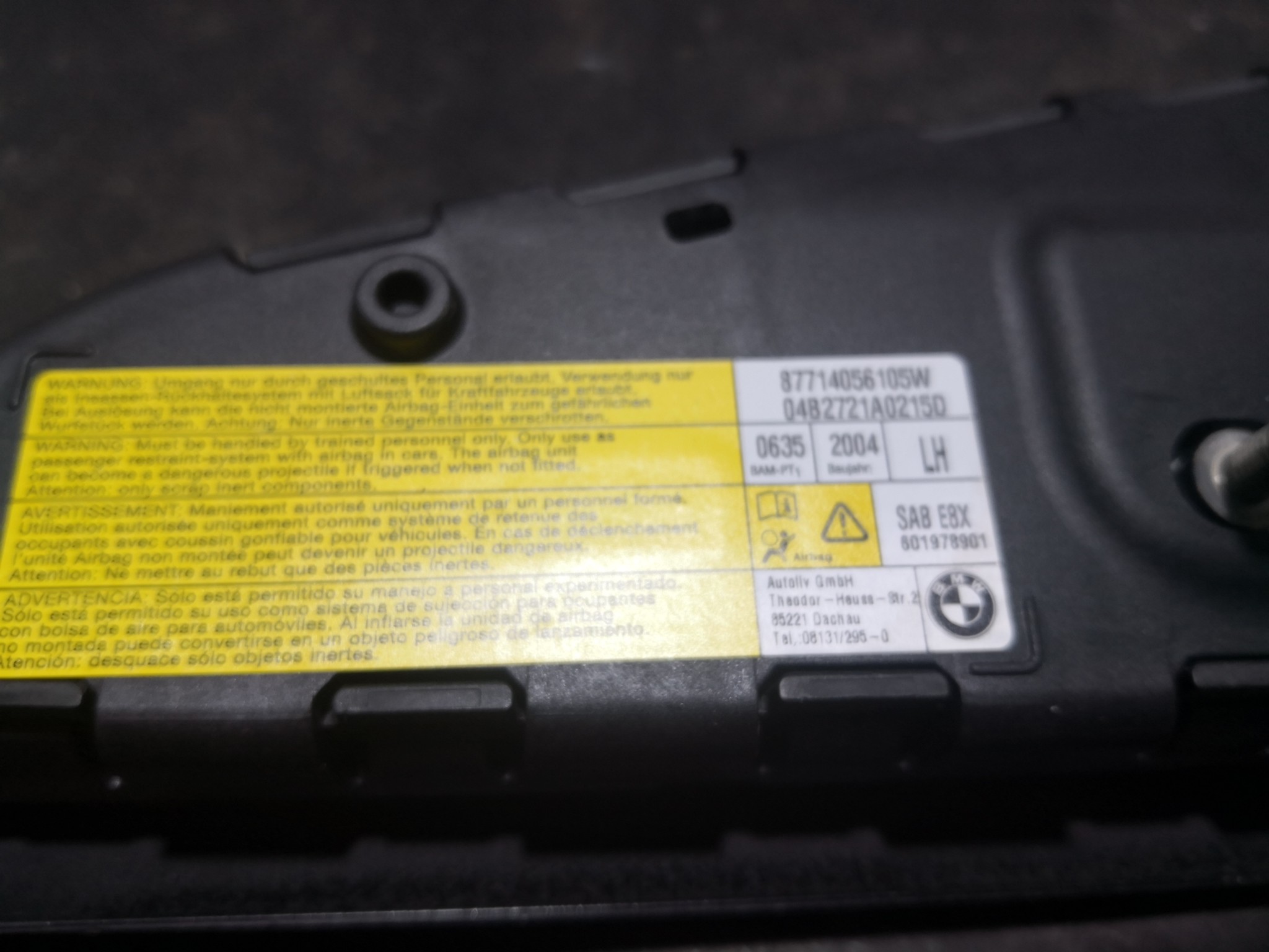 Airbag Banco Esq BMW 1 (E87) | 03 - 13 Imagem-3