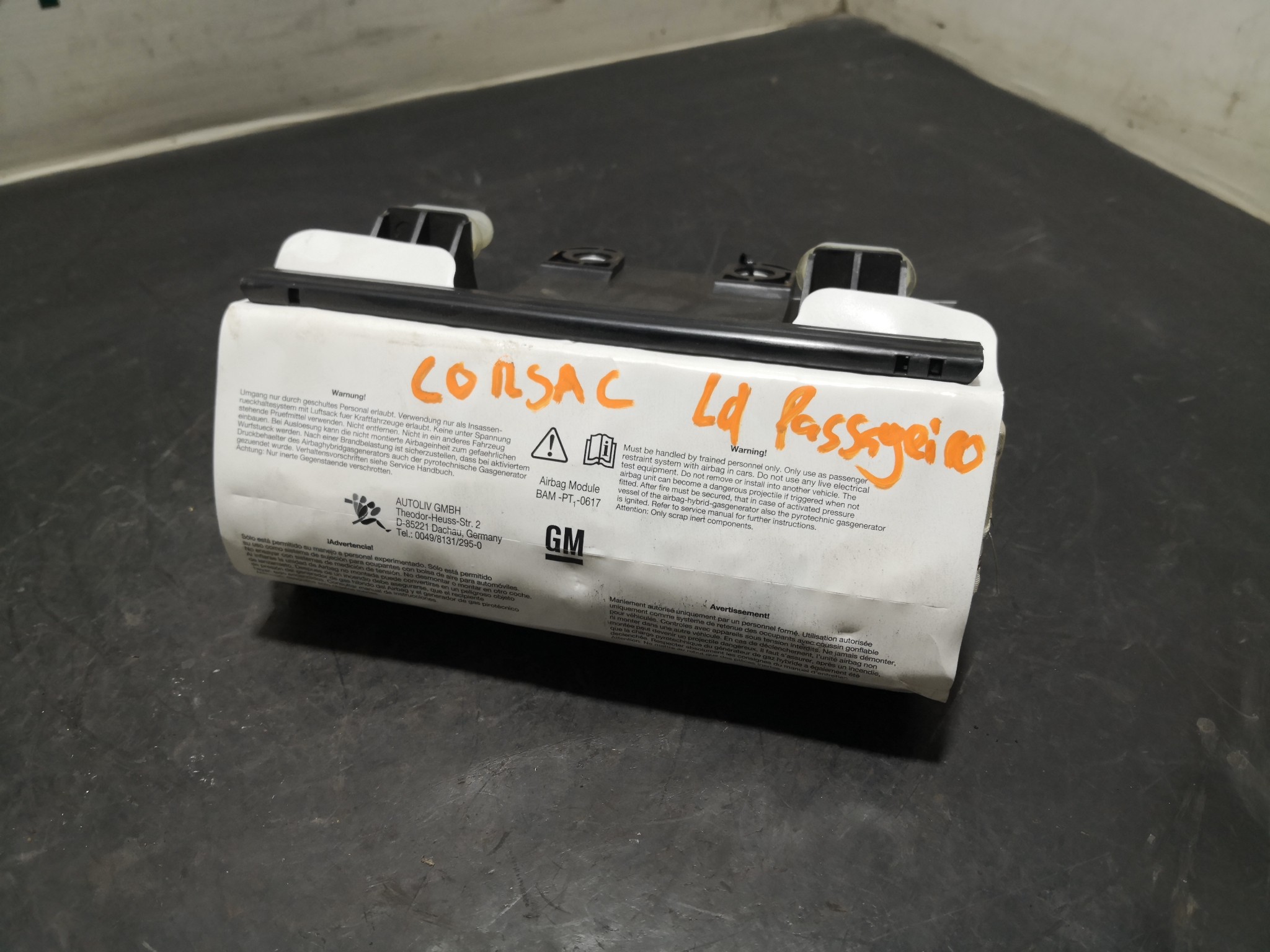 Airbag Passageiro OPEL - ID S_94003