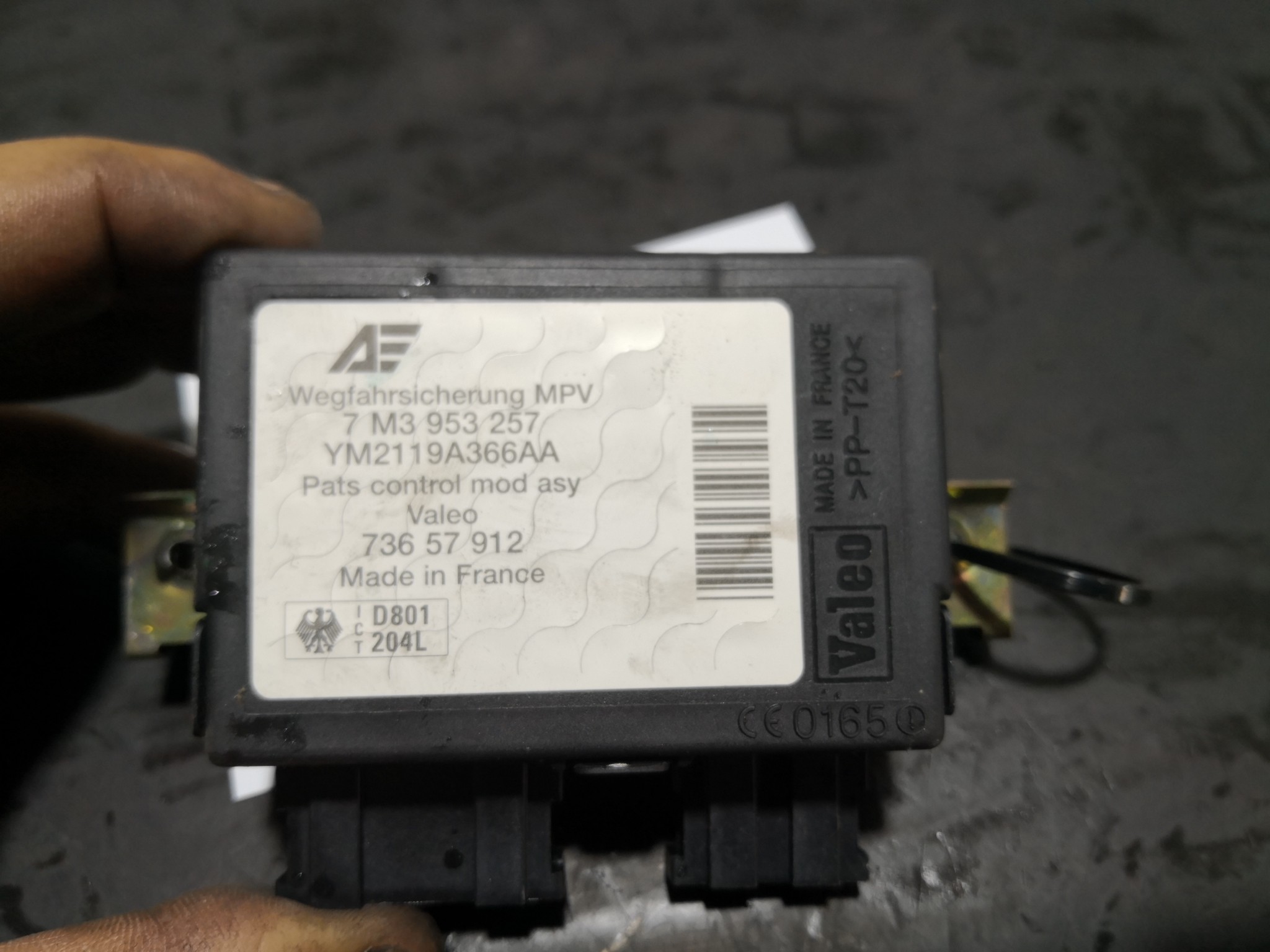 Imobilizador VOLKSWAGEN SHARAN (7M8, 7M9, 7M6) | 95 - 10 Imagem-1