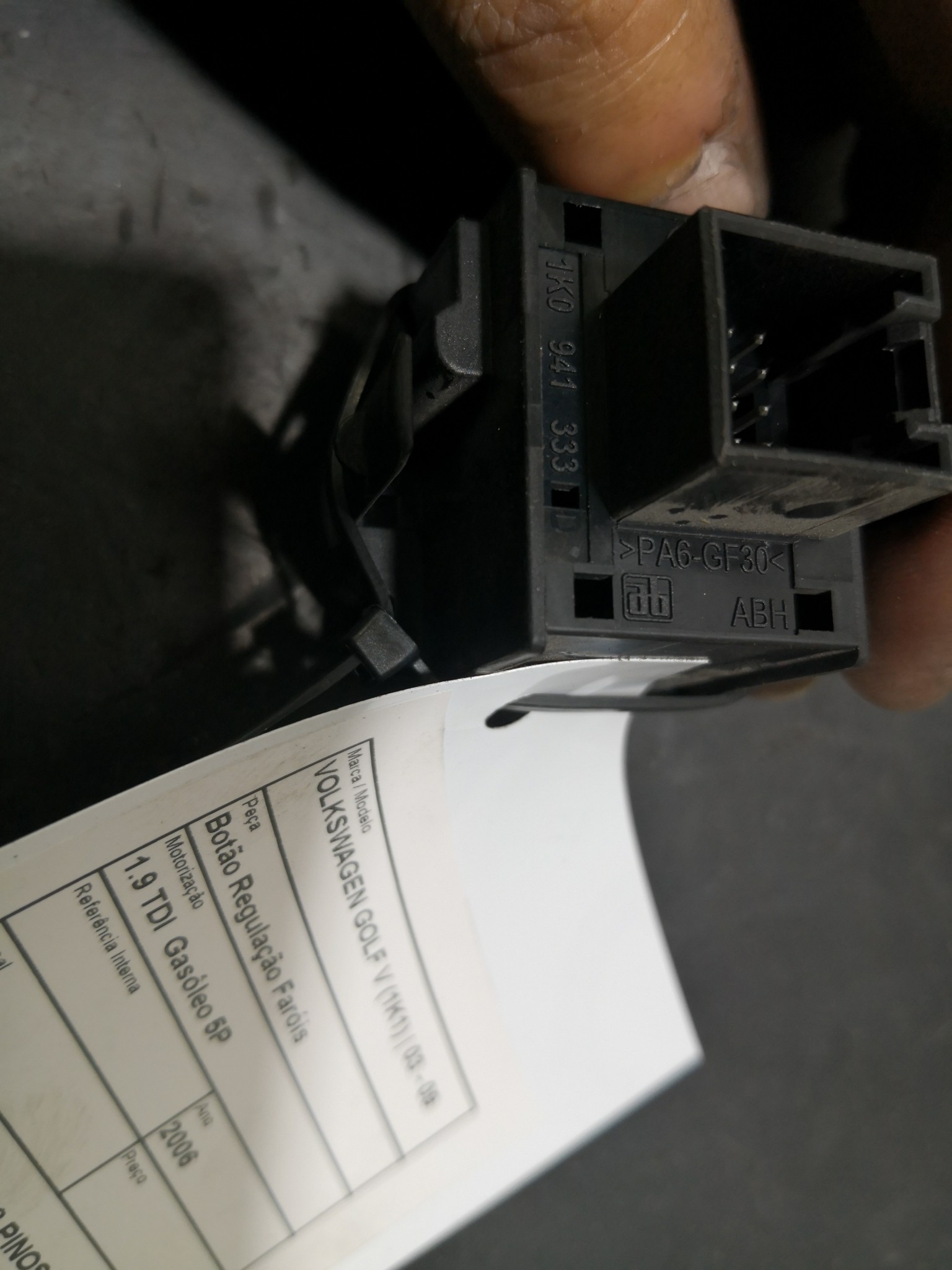 Botão Regulação Faróis VOLKSWAGEN GOLF V (1K1) | 03 - 09 Imagem-1