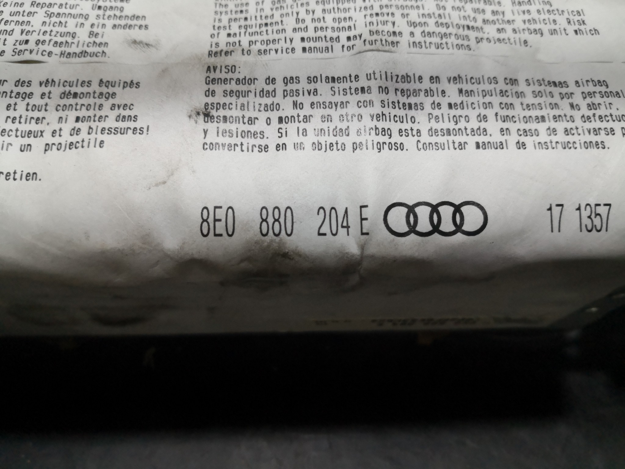 Airbag Passageiro AUDI A4 Avant (8E5, B6) | 00 - 05 Imagem-1