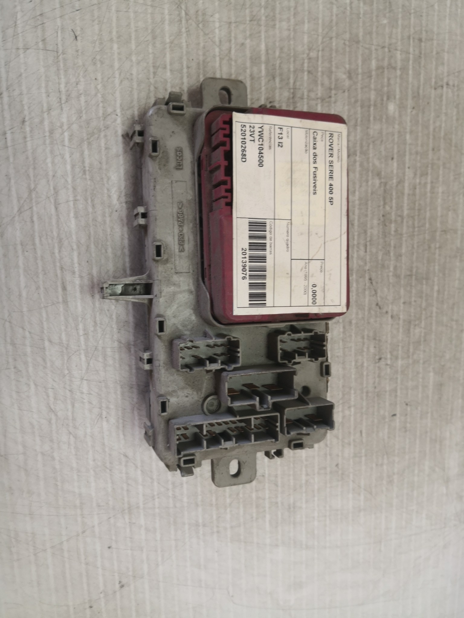 Caixa dos Fusíveis ROVER - ID S_29075