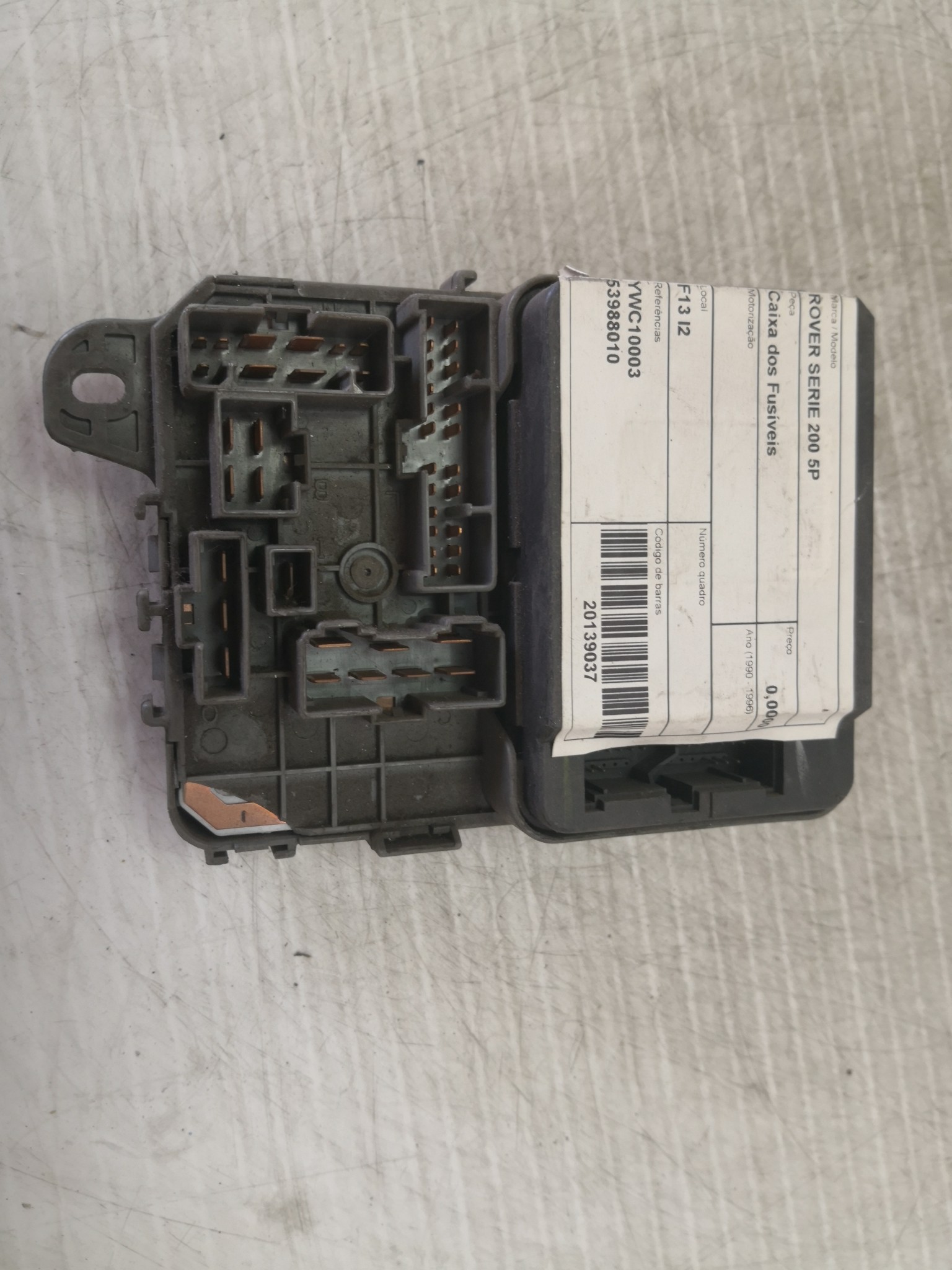 Caixa dos Fusíveis ROVER - ID S_29036